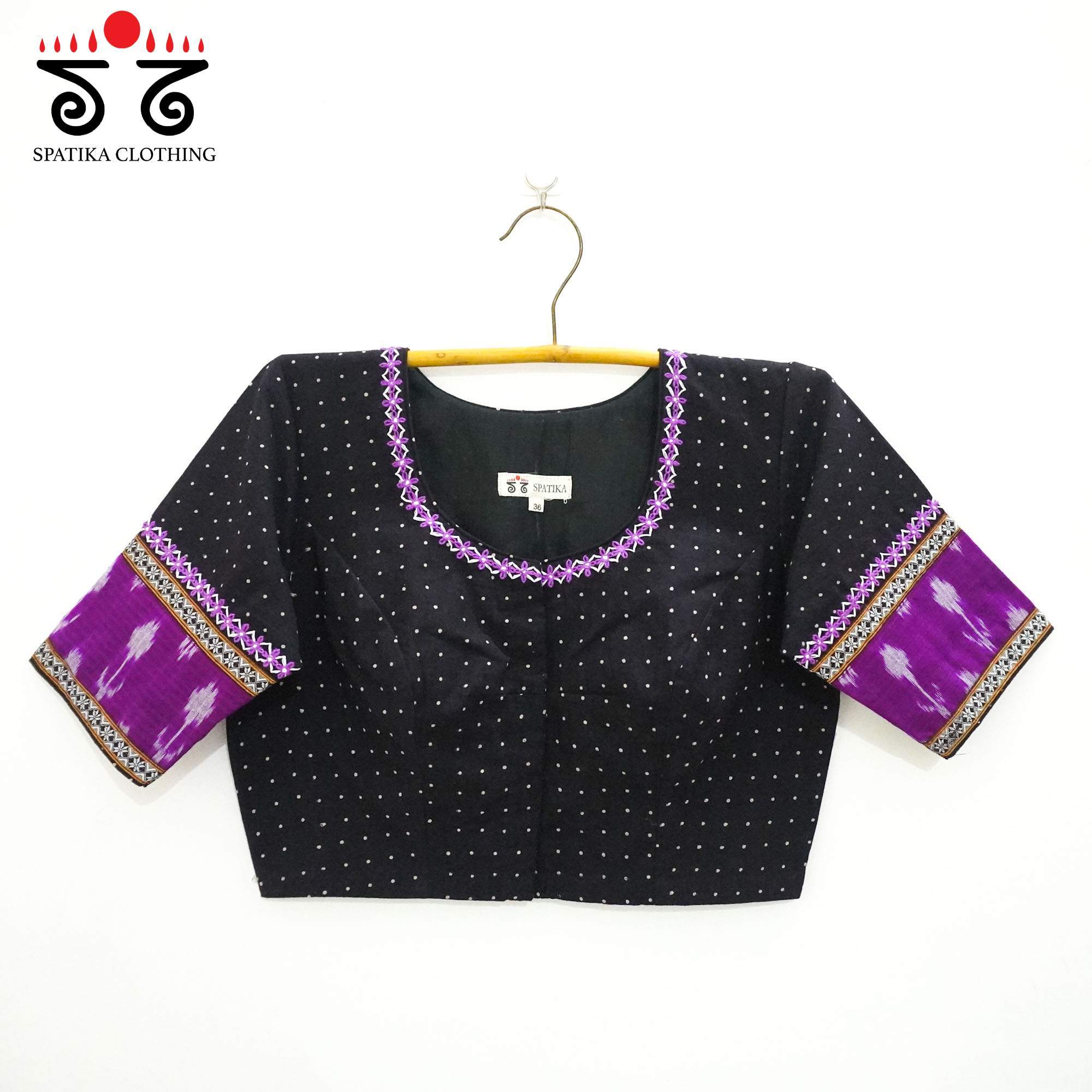 Black Ajrak - Ikat Hand Crafted Blouse