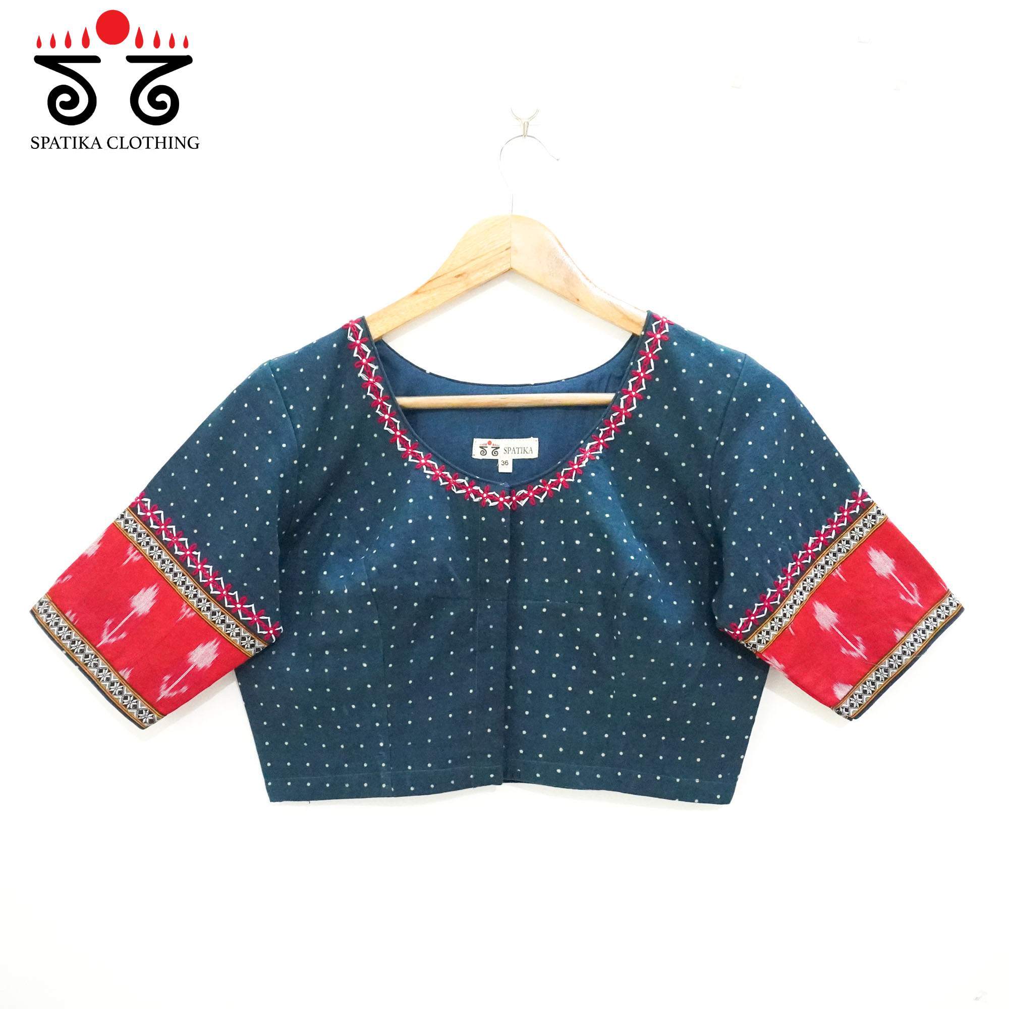 Blue Ajrak - Ikat Hand Crafted Blouse