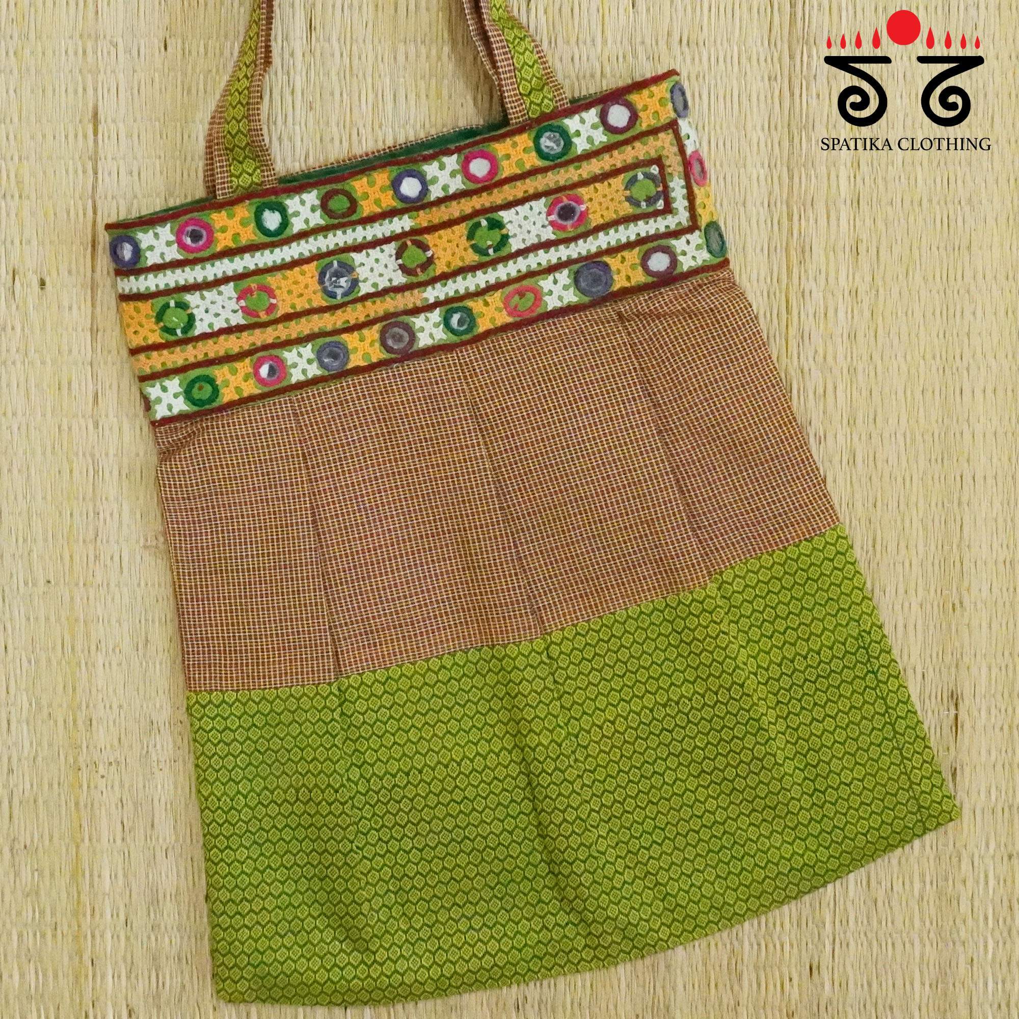 Brown Lambani Hand Embroidered Hand Bag