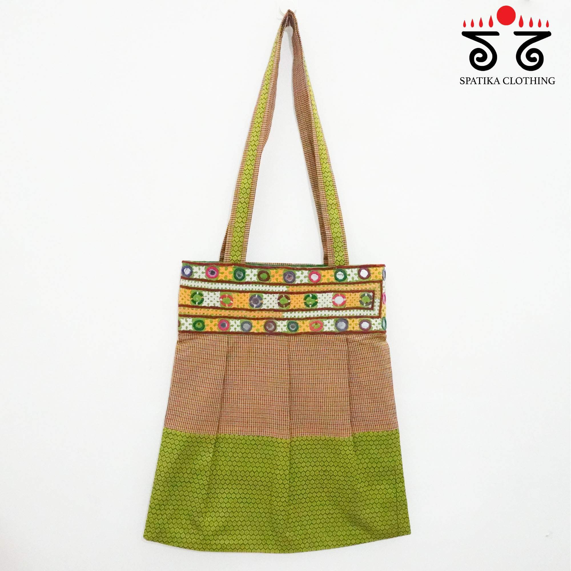 Brown Lambani Hand Embroidered Hand Bag