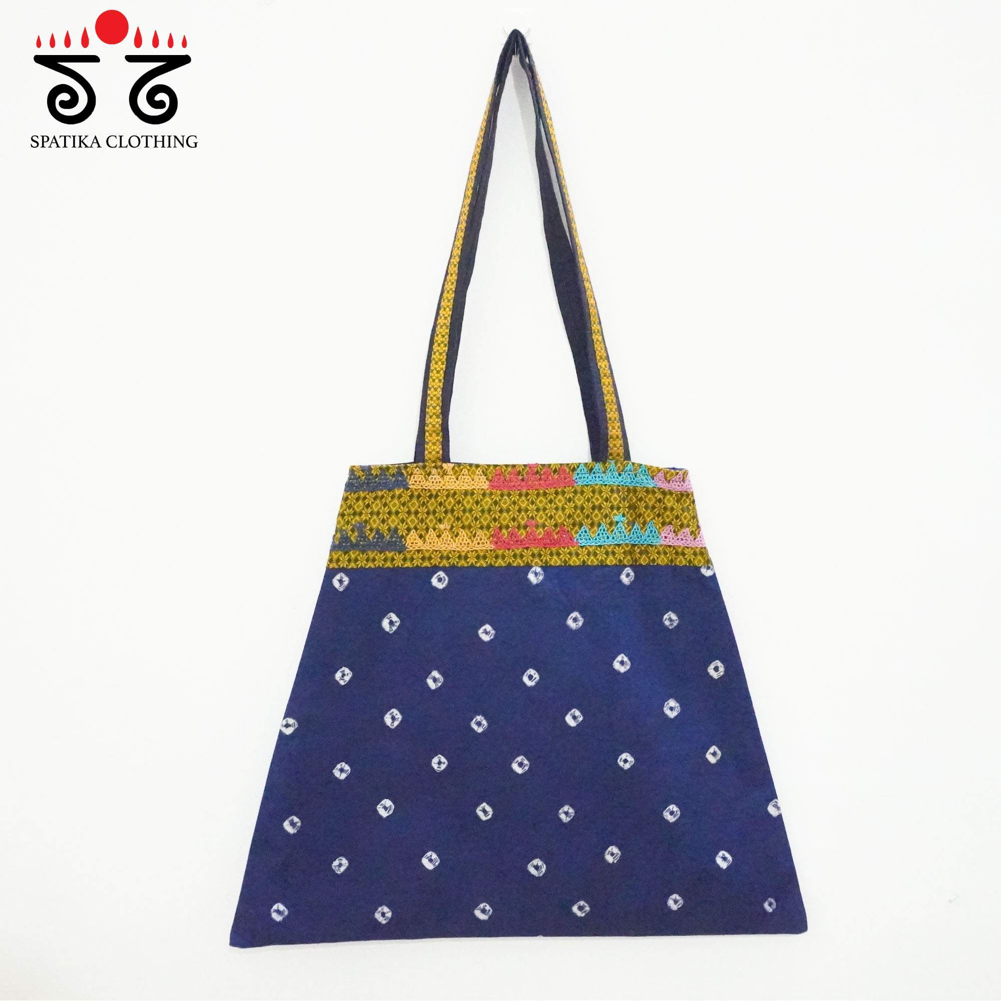 Blue Lambani Hand Embroidered Hand Bag