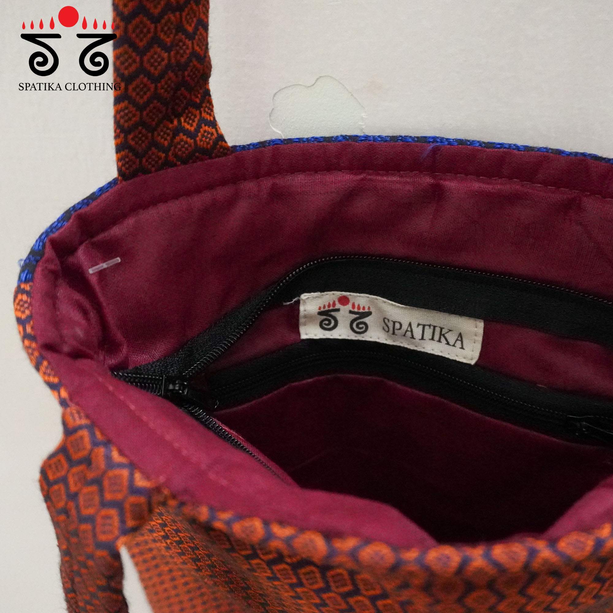 Red Hand Embroidered Hand Bag