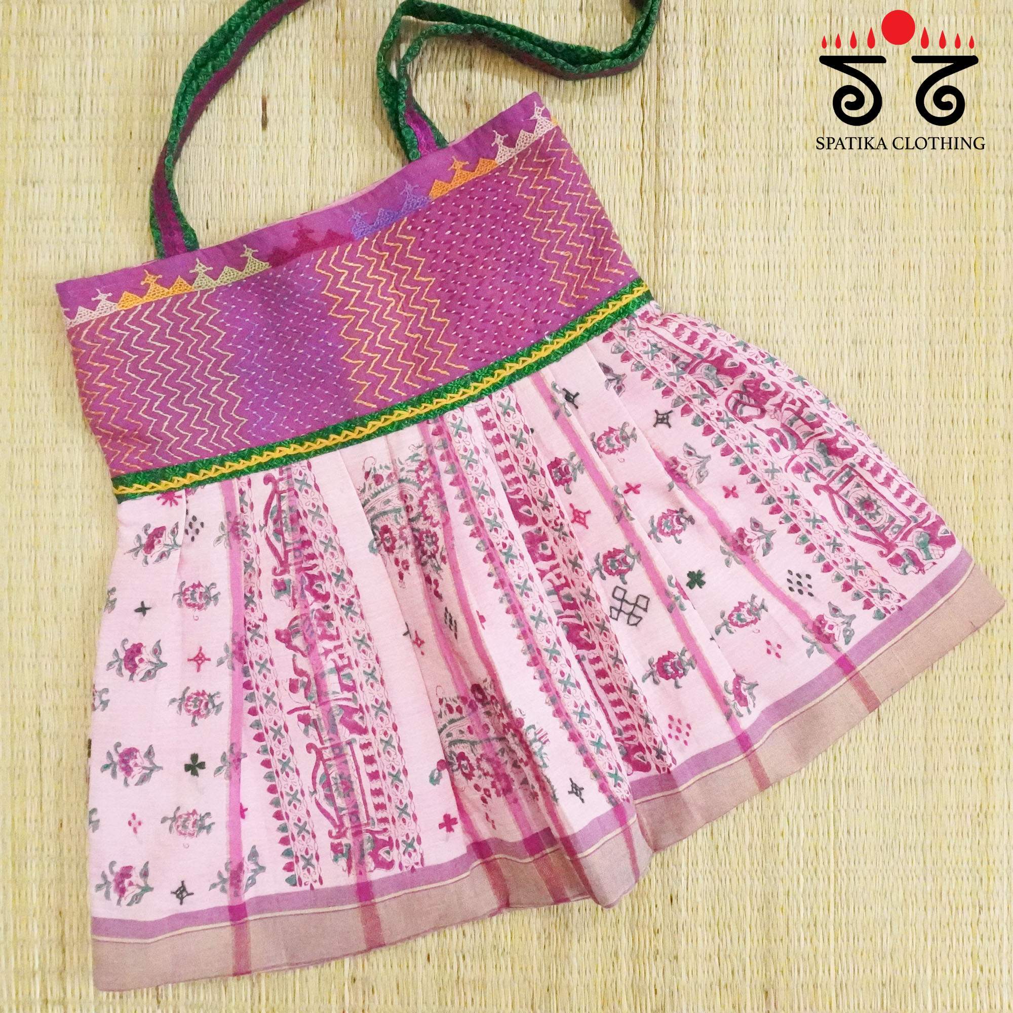 Pink Lambani Hand Embroidered Hand Bag