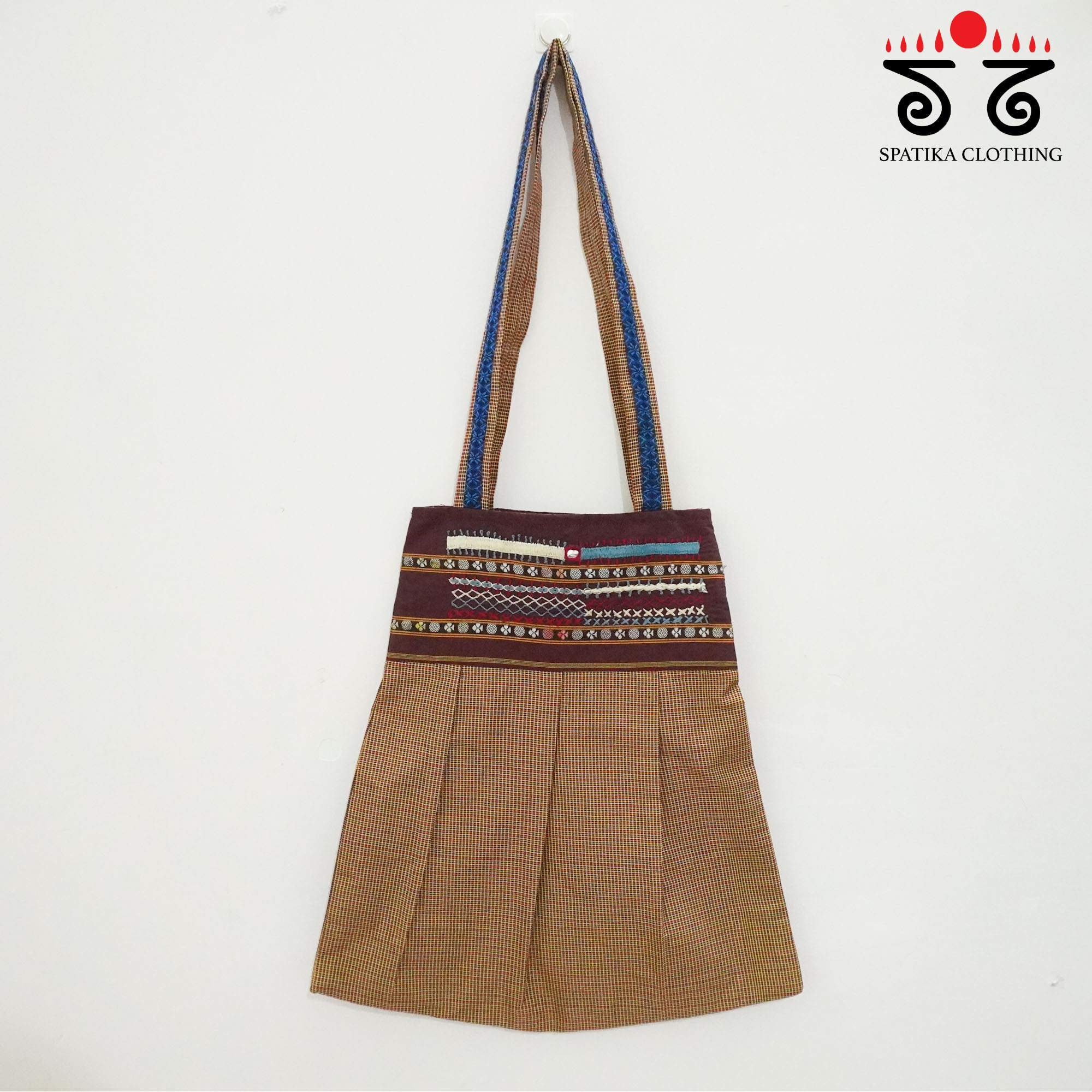Brown Lambani Hand Embroidered Hand Bag
