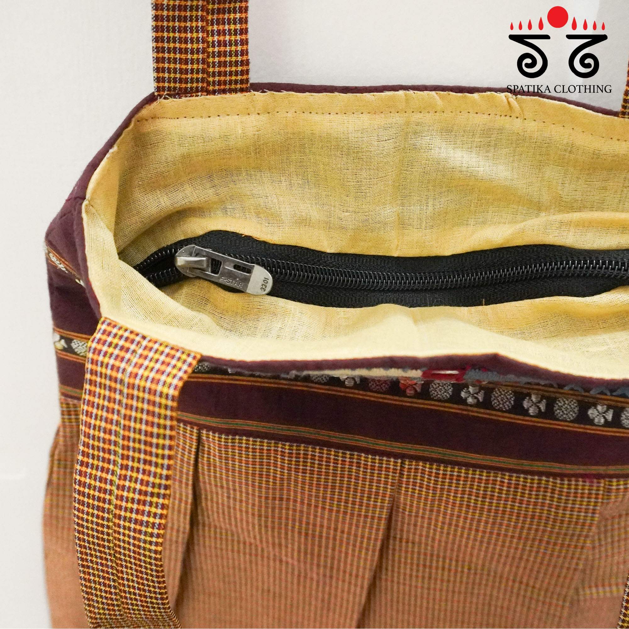 Brown Lambani Hand Embroidered Hand Bag