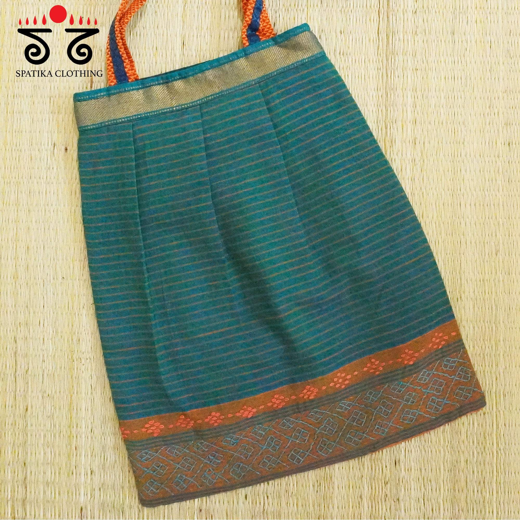 Green Lambani Hand Embroidered Hand Bag