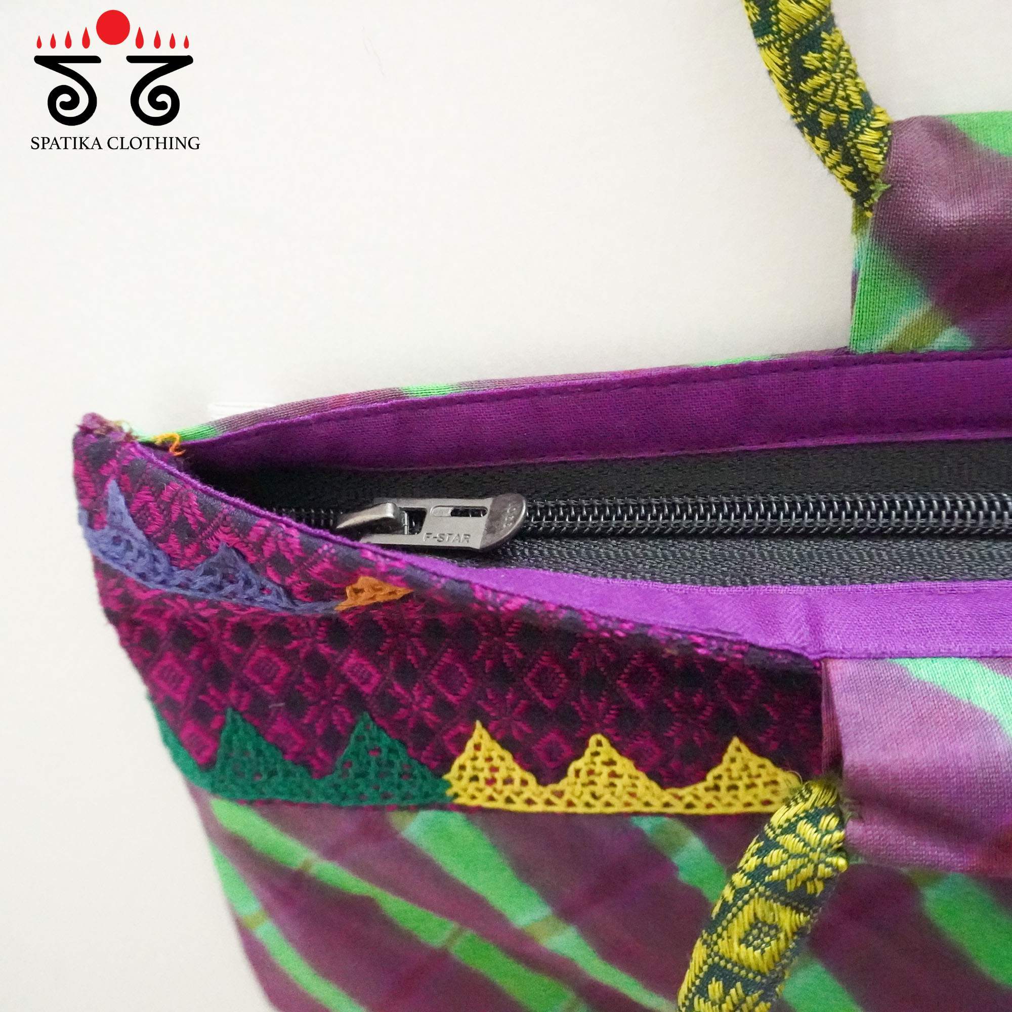 Purple Lambani Hand Embroidered Purse