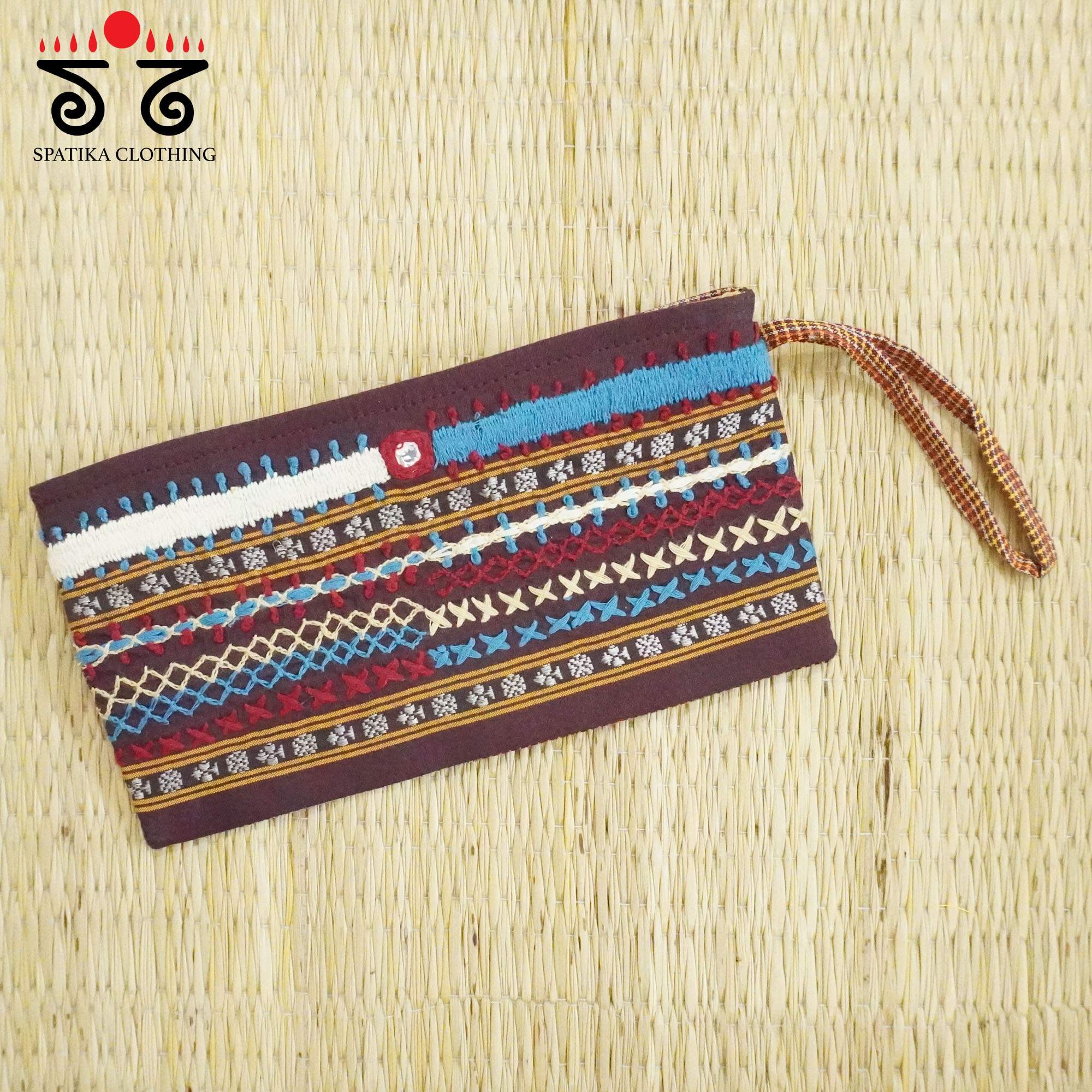 Brown Lambani Hand Embroidered Purse