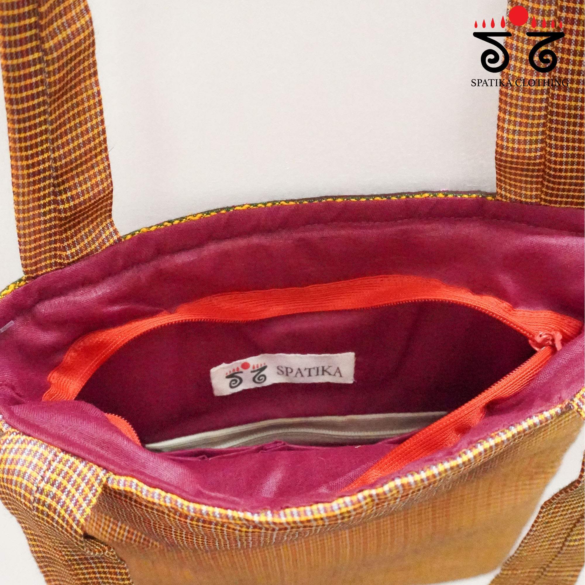 Brown Lambani Hand Embroidered Hand Bag