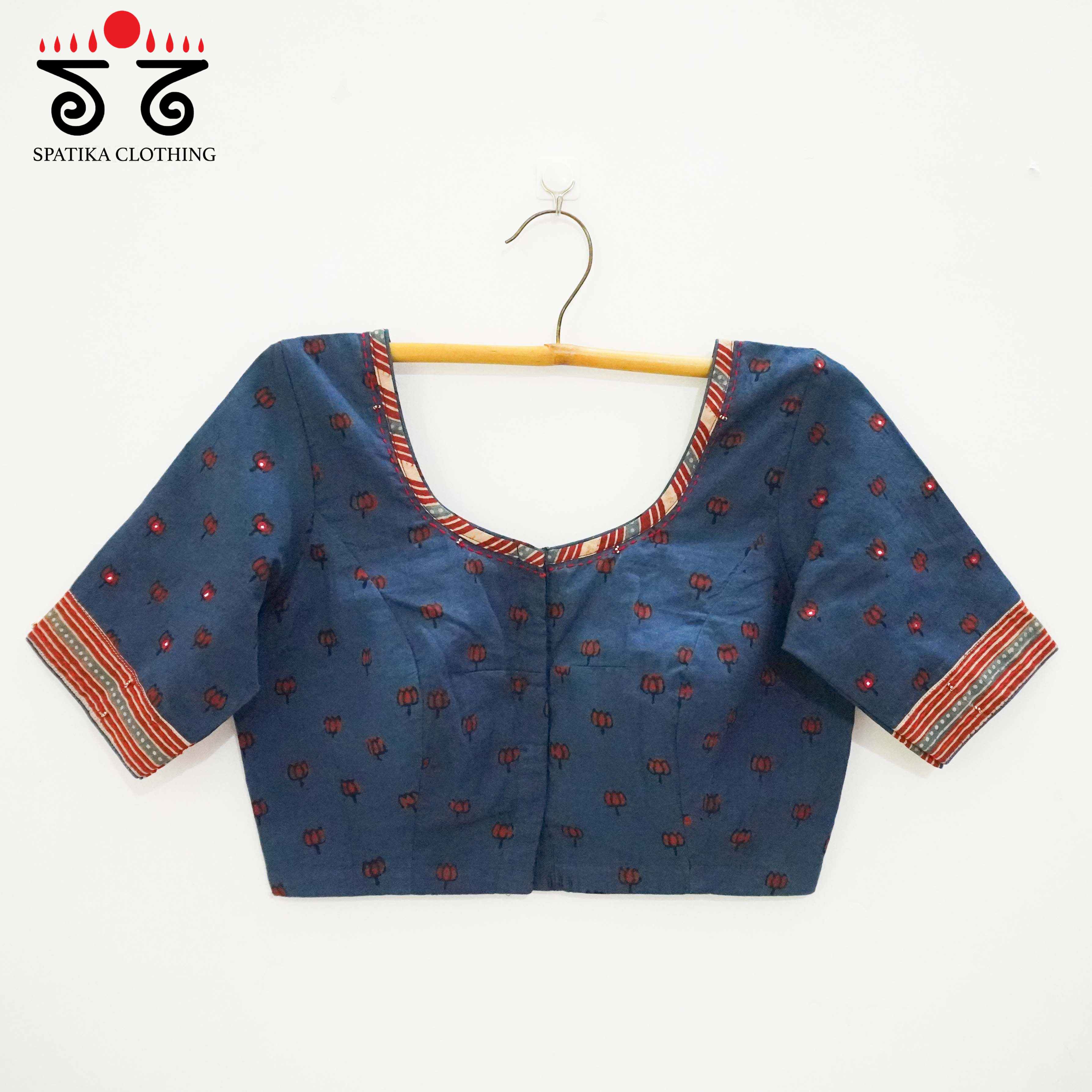Blue Lotus Ajrak Blouse