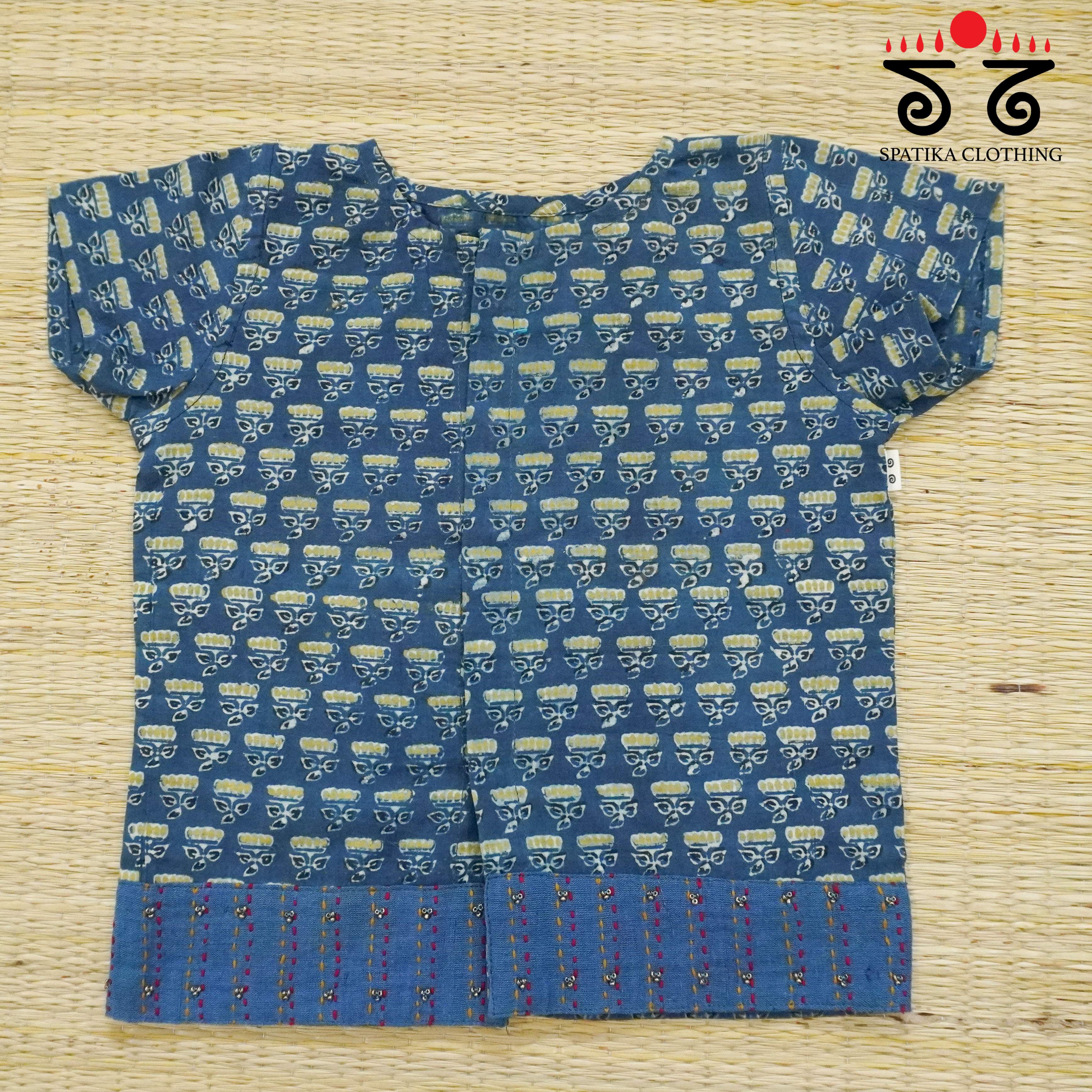 Blue Handcrafted Top for Little Girls!