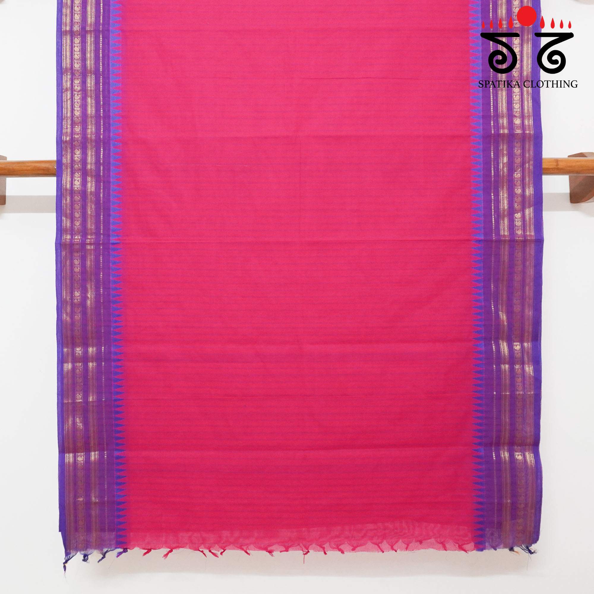 Pink Chettinad Cotton Saree