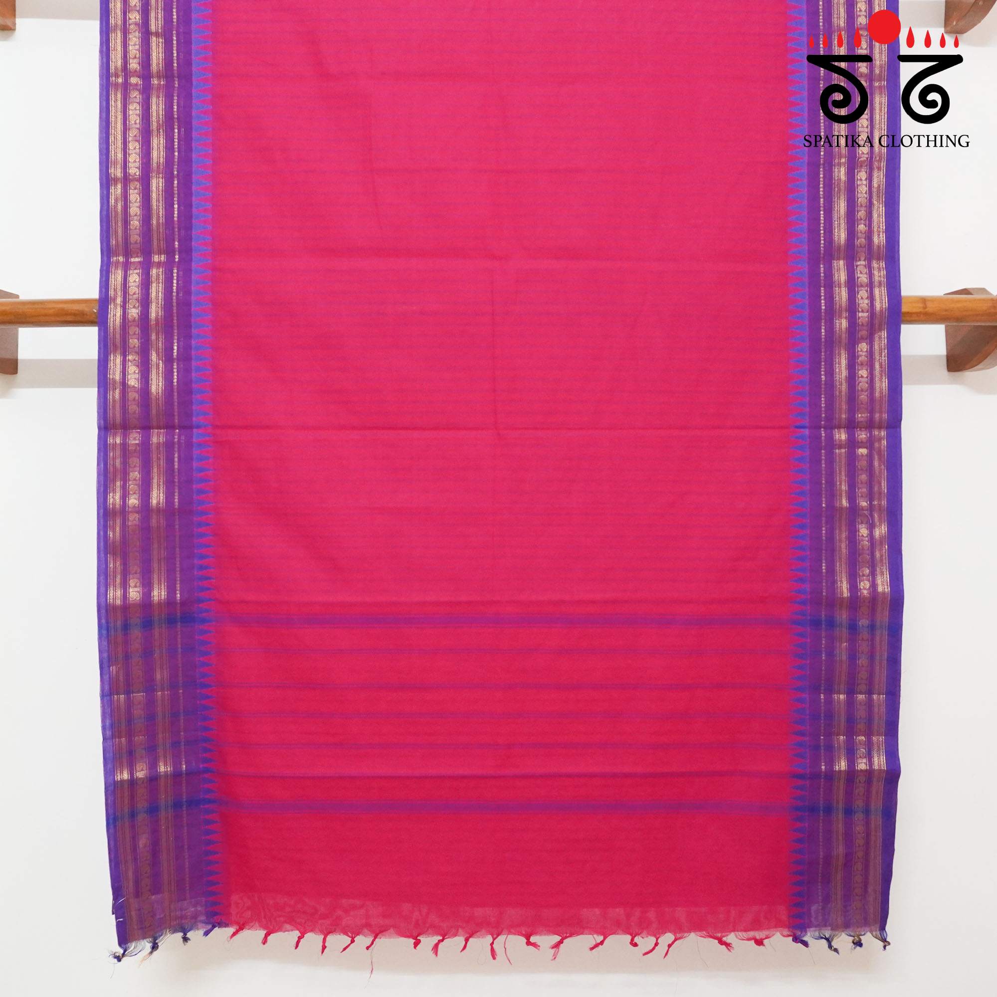 Pink Chettinad Cotton Saree