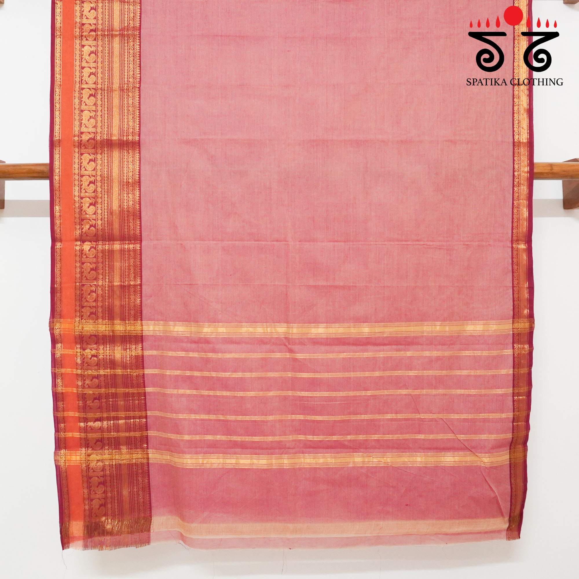 Pink Chettinad Cotton Saree