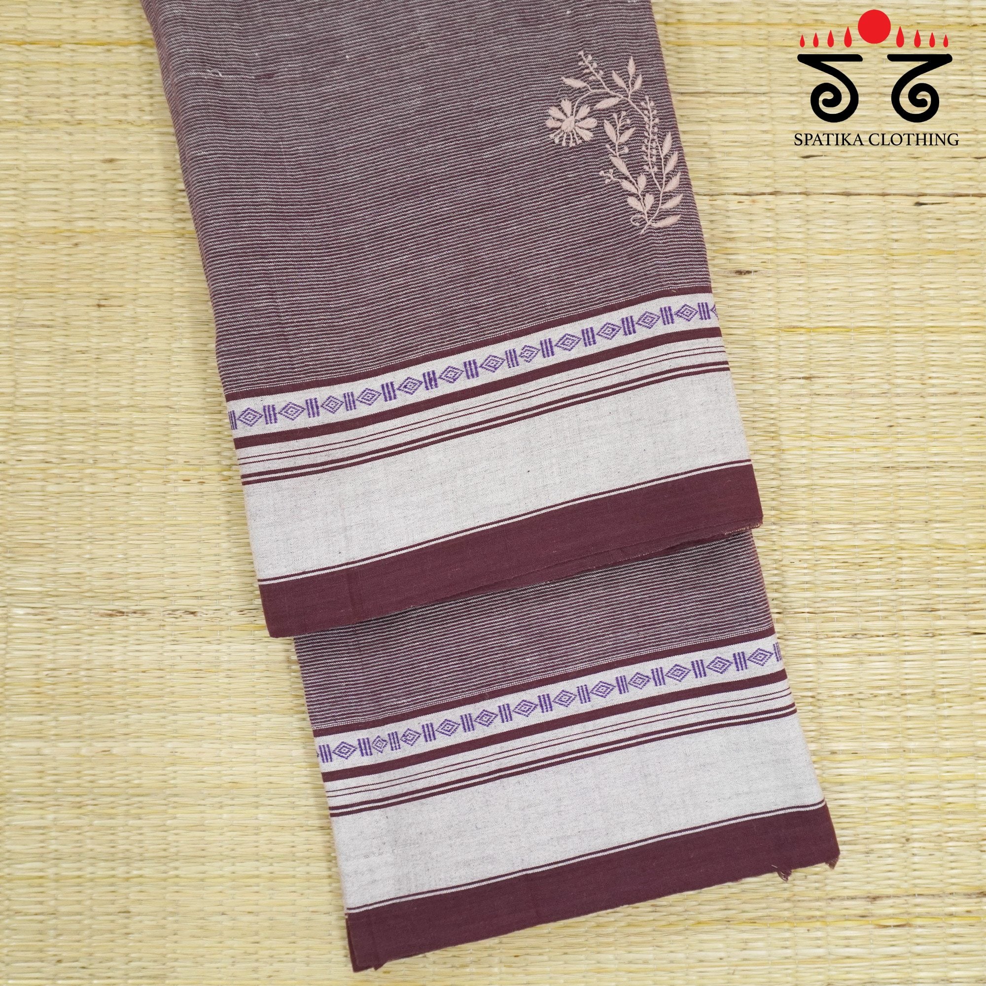 Brown Aane Hejje - Chikankari Revival Saree