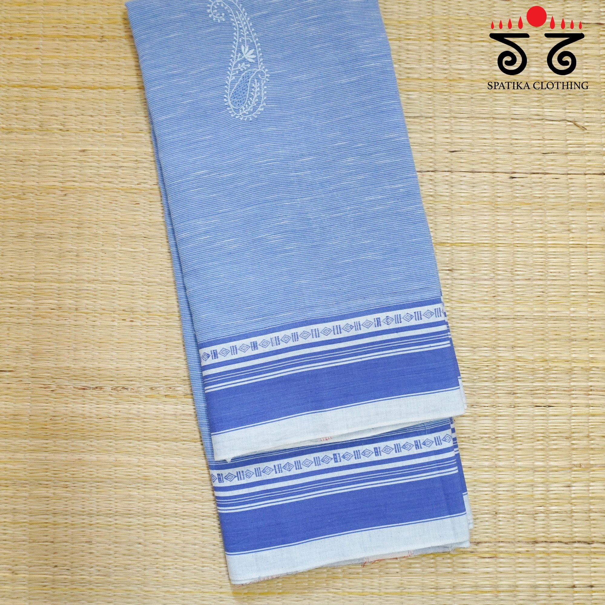 Blue Aane Hejje - Chikankari Revival Saree