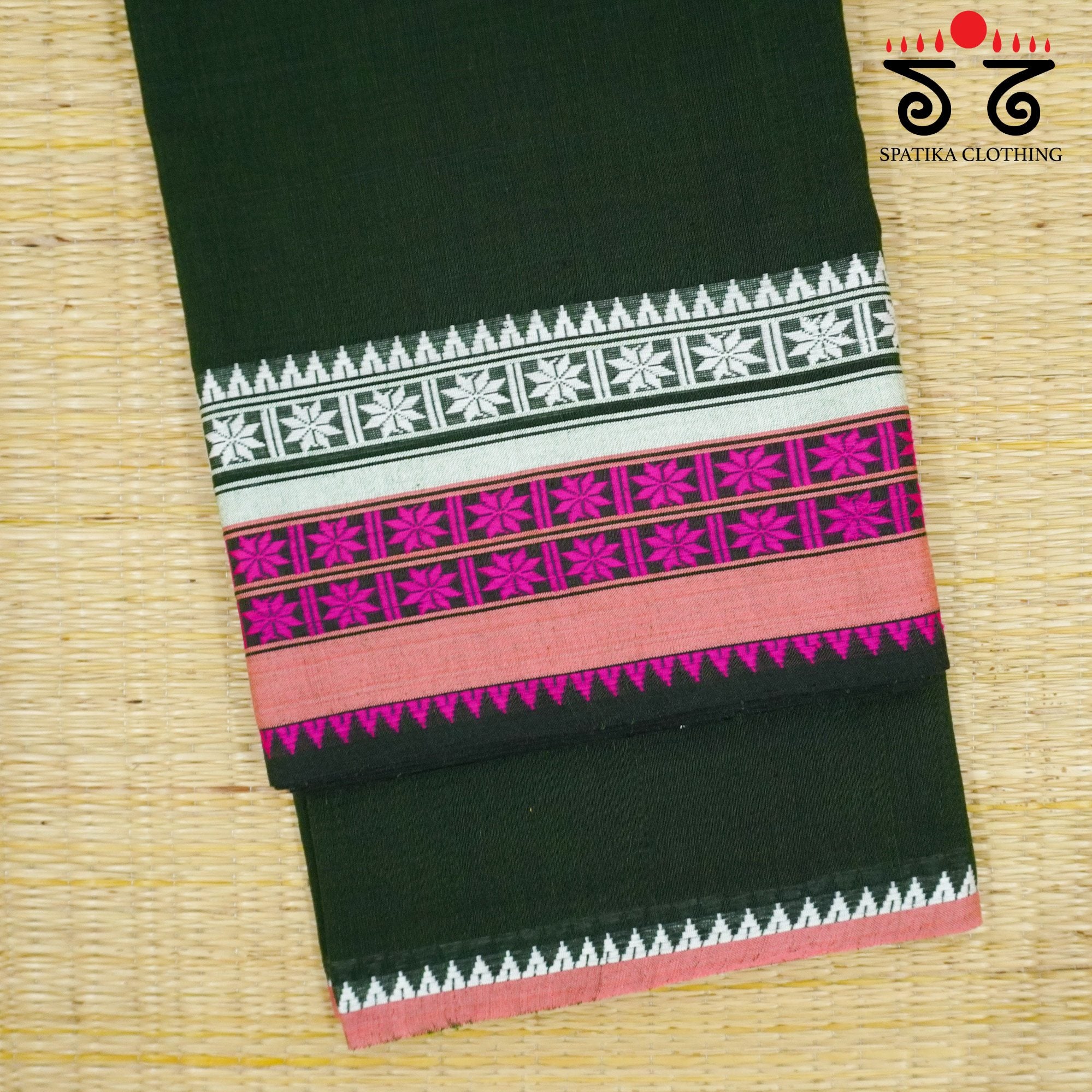 Green Begampur Handwoven Cotton Saree New!