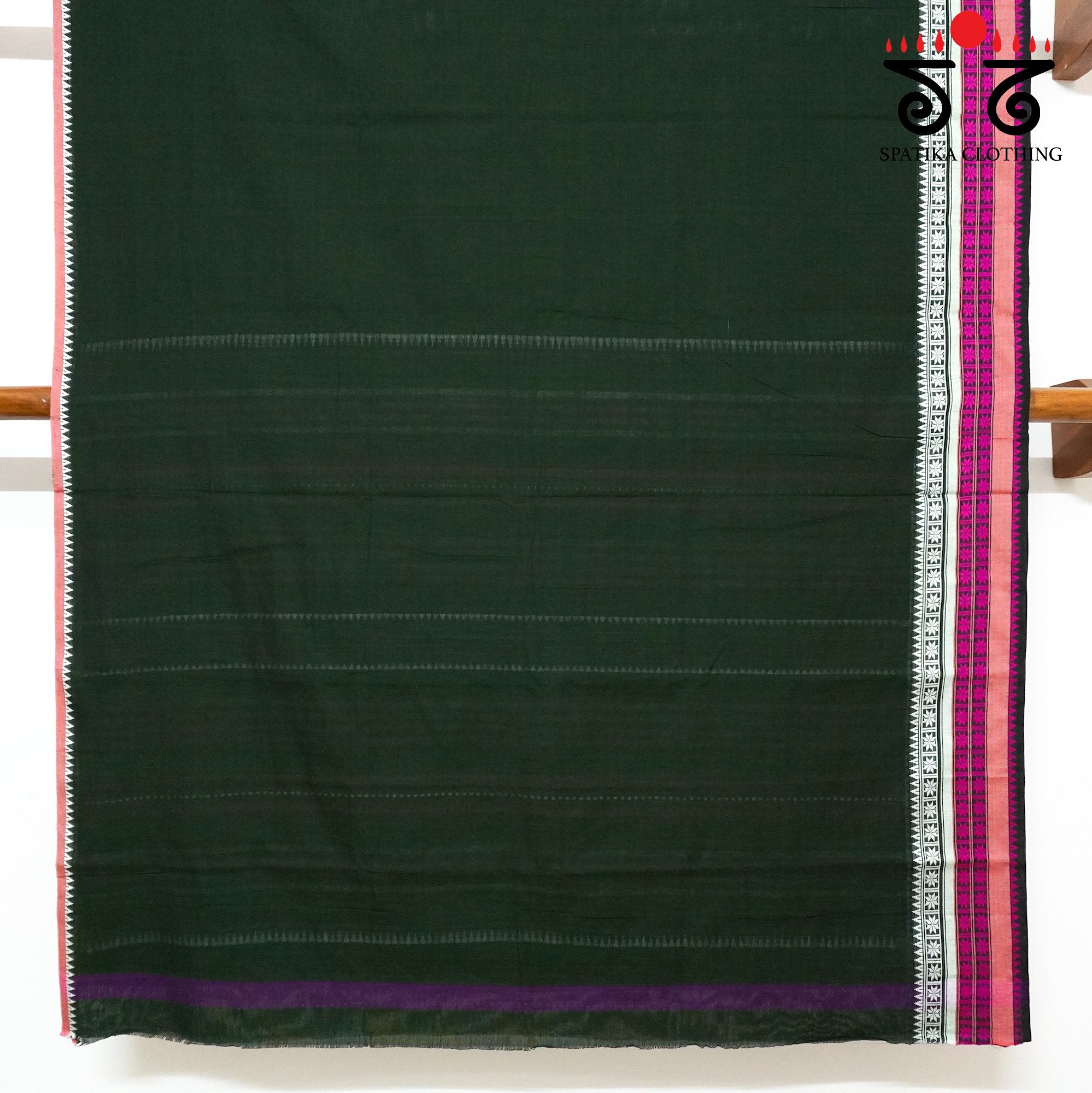 Green Begampur Handwoven Cotton Saree New!