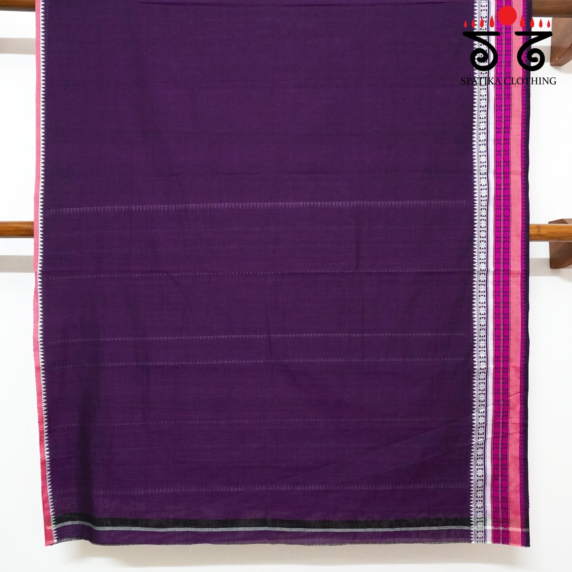 Grape Begampur Handwoven Cotton Saree New!