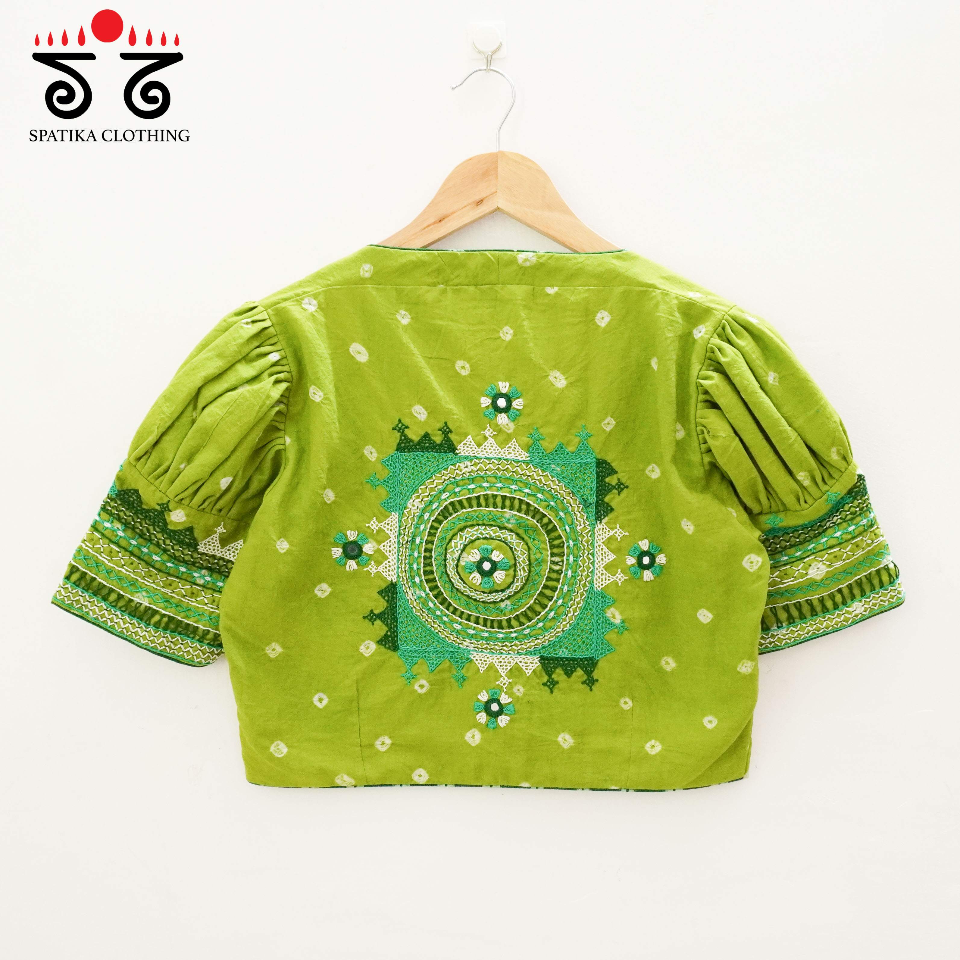 Green Lambani - Bandhani blouse