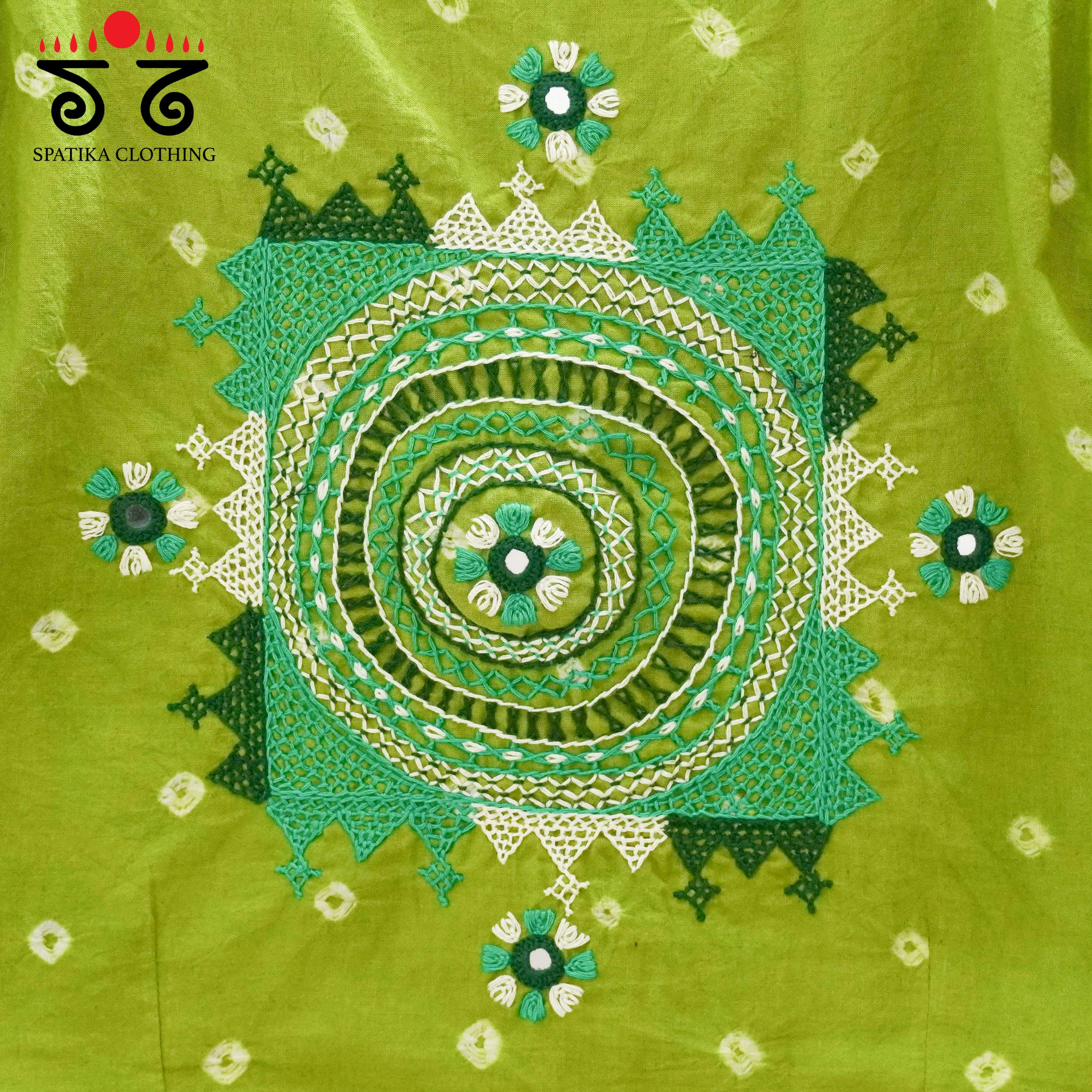 Green Lambani - Bandhani blouse