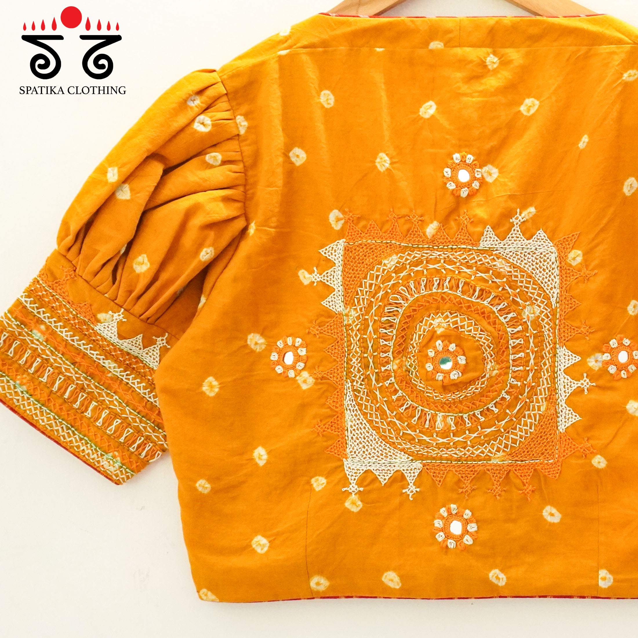 Orange Lambani - Bandhani blouse