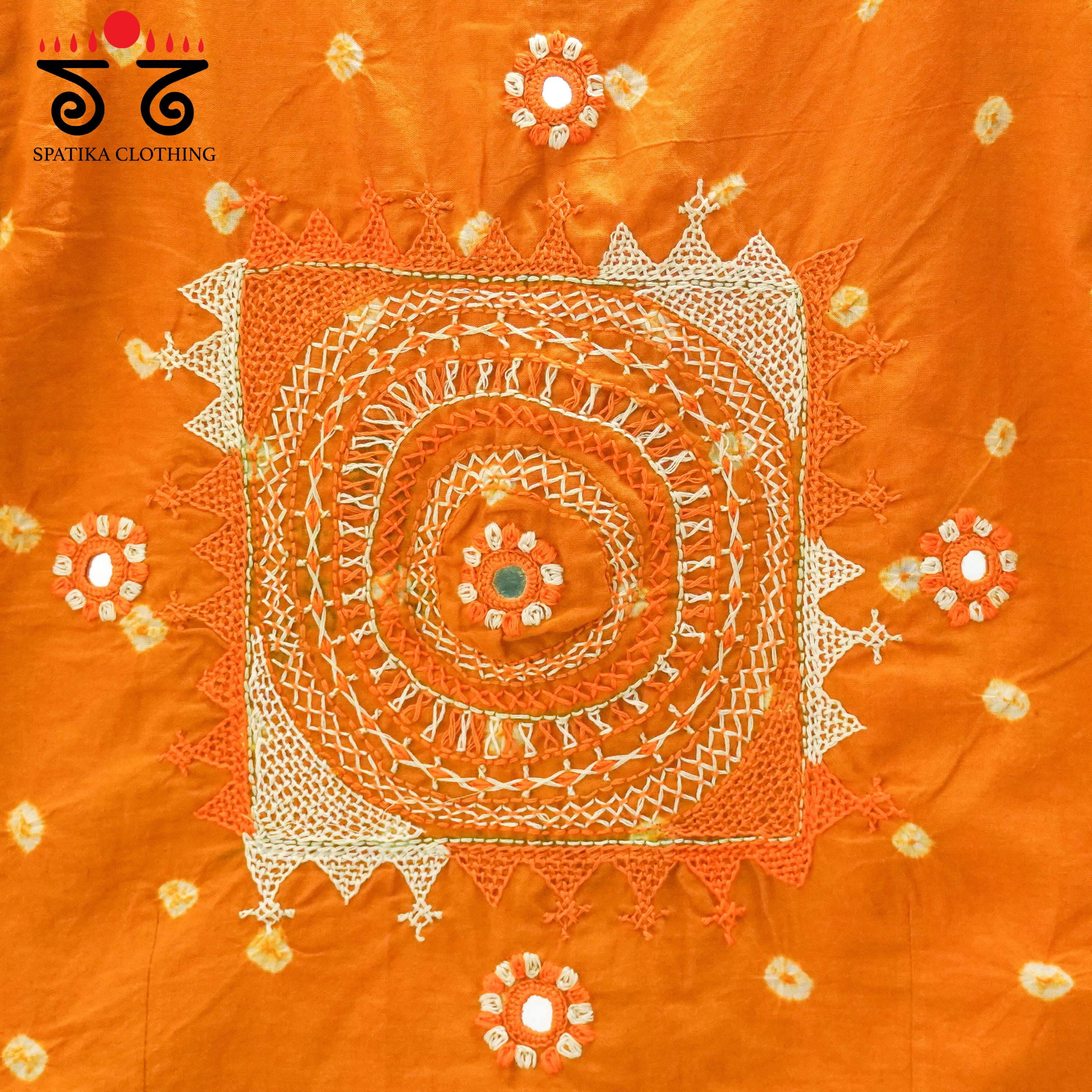 Orange Lambani - Bandhani blouse