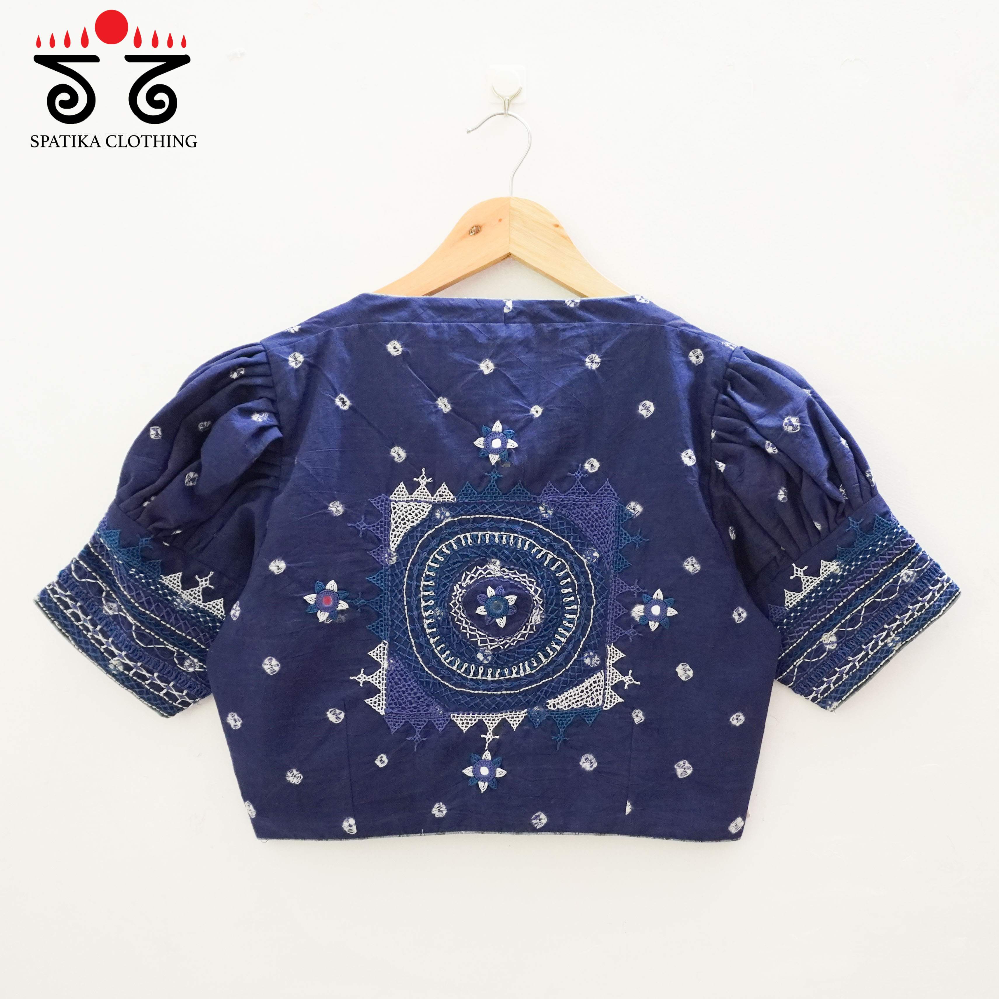 Blue Lambani - Bandhani blouse