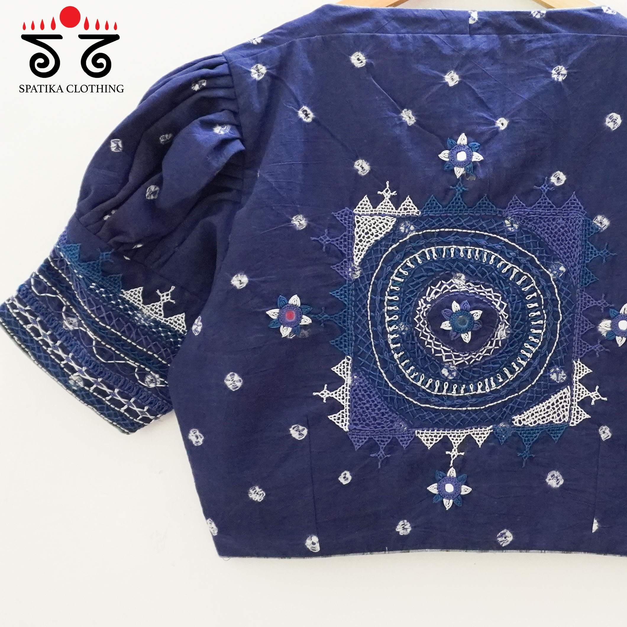 Blue Lambani - Bandhani blouse