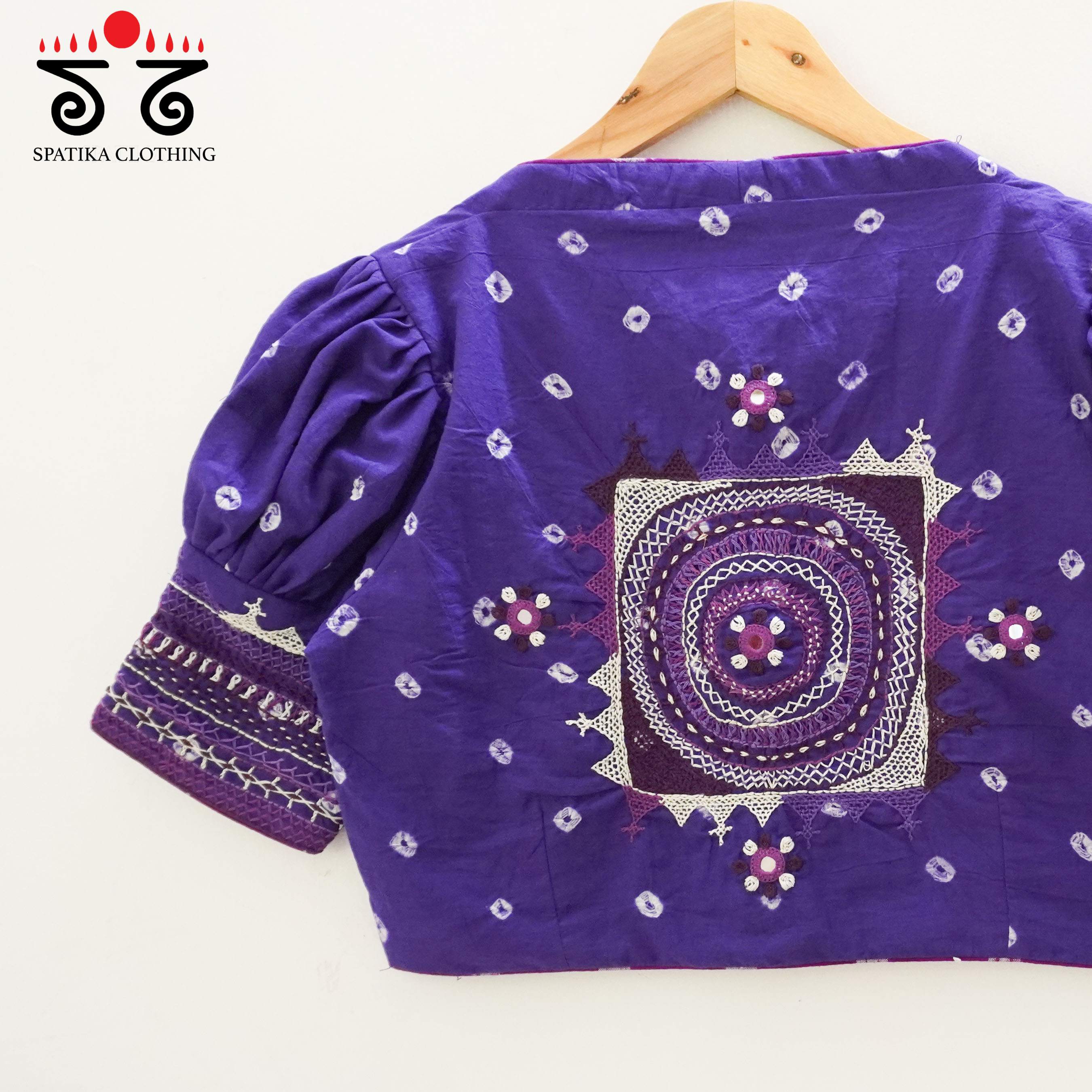 Purple Lambani - Bandhani blouse