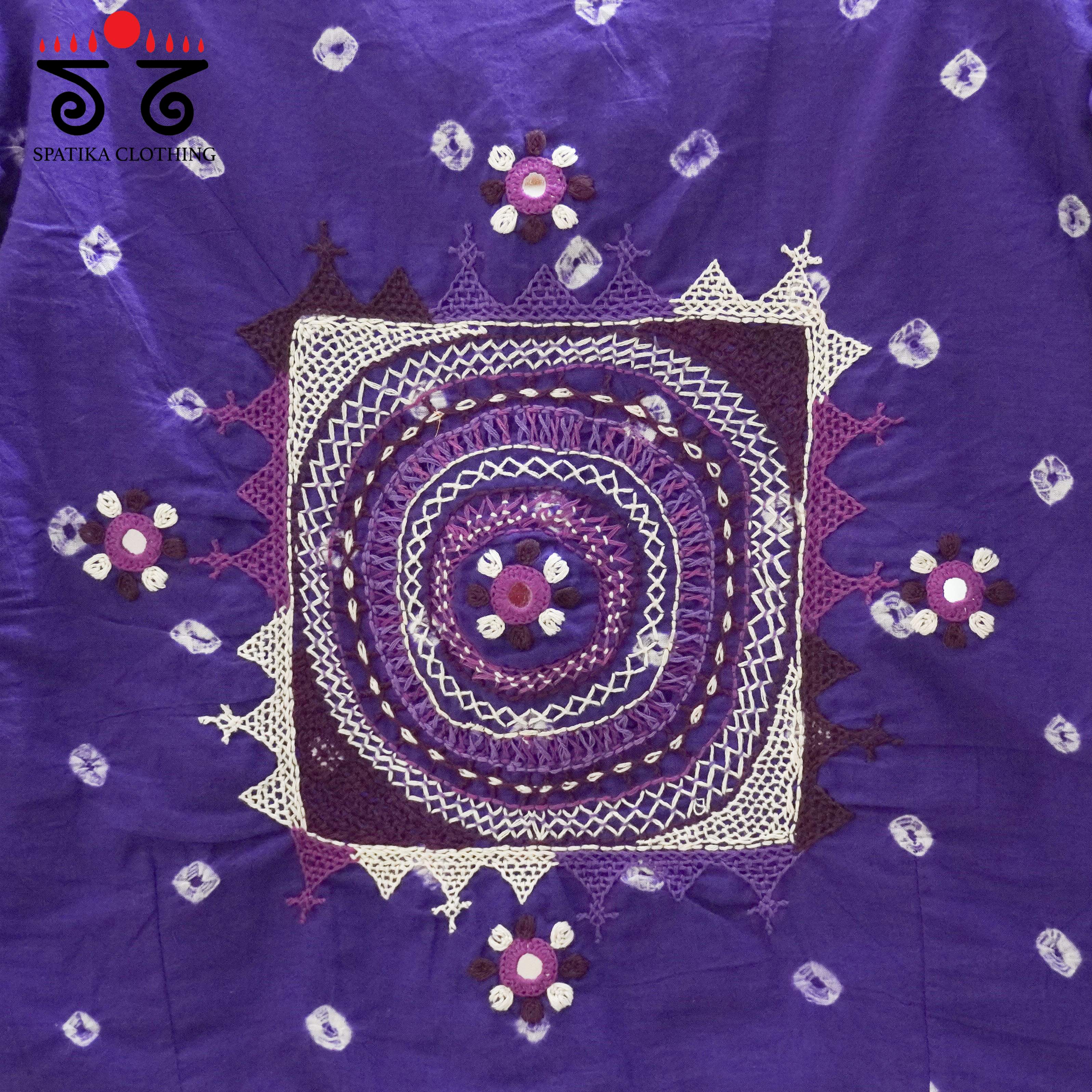 Purple Lambani - Bandhani blouse