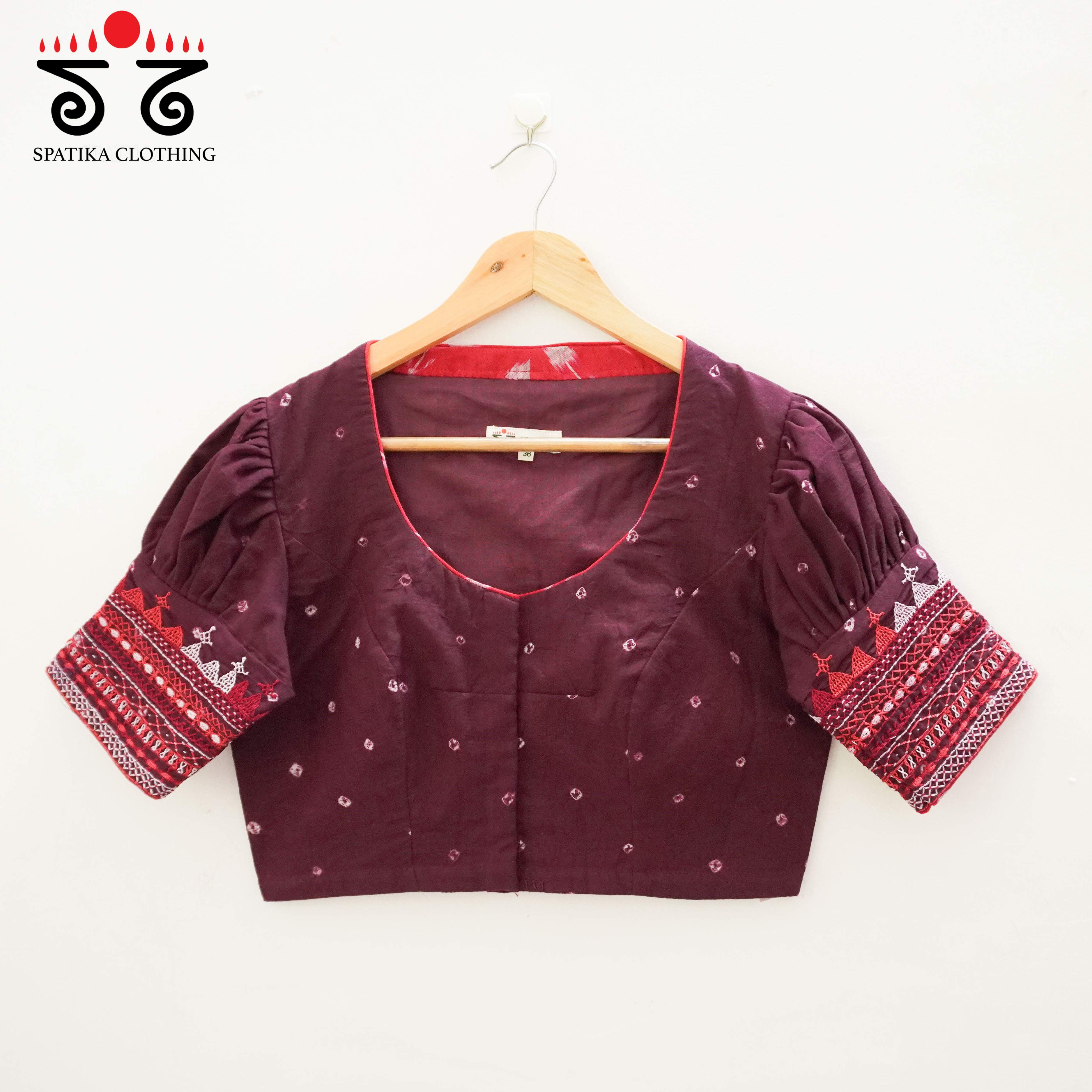 Maroon Lambani - Bandhani blouse