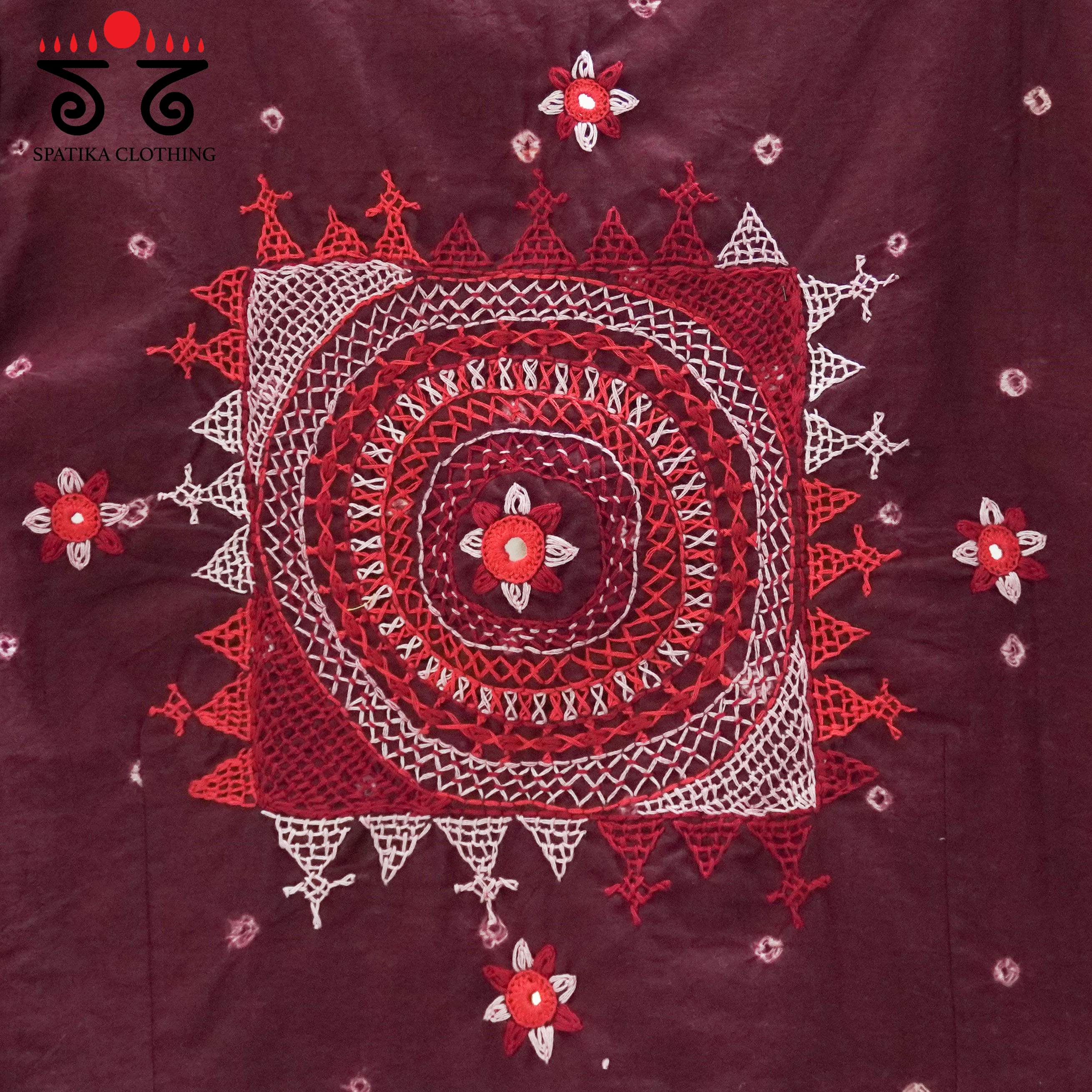 Maroon Lambani - Bandhani blouse