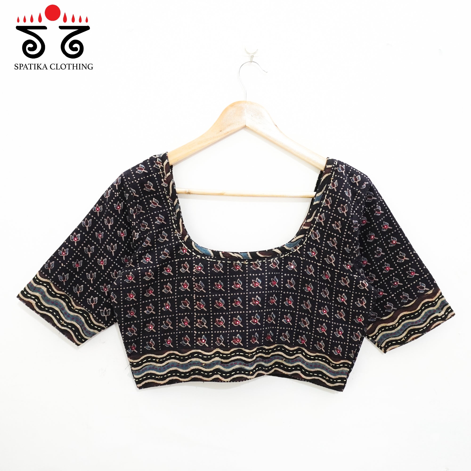 Black Lotus Ajrak Blouse