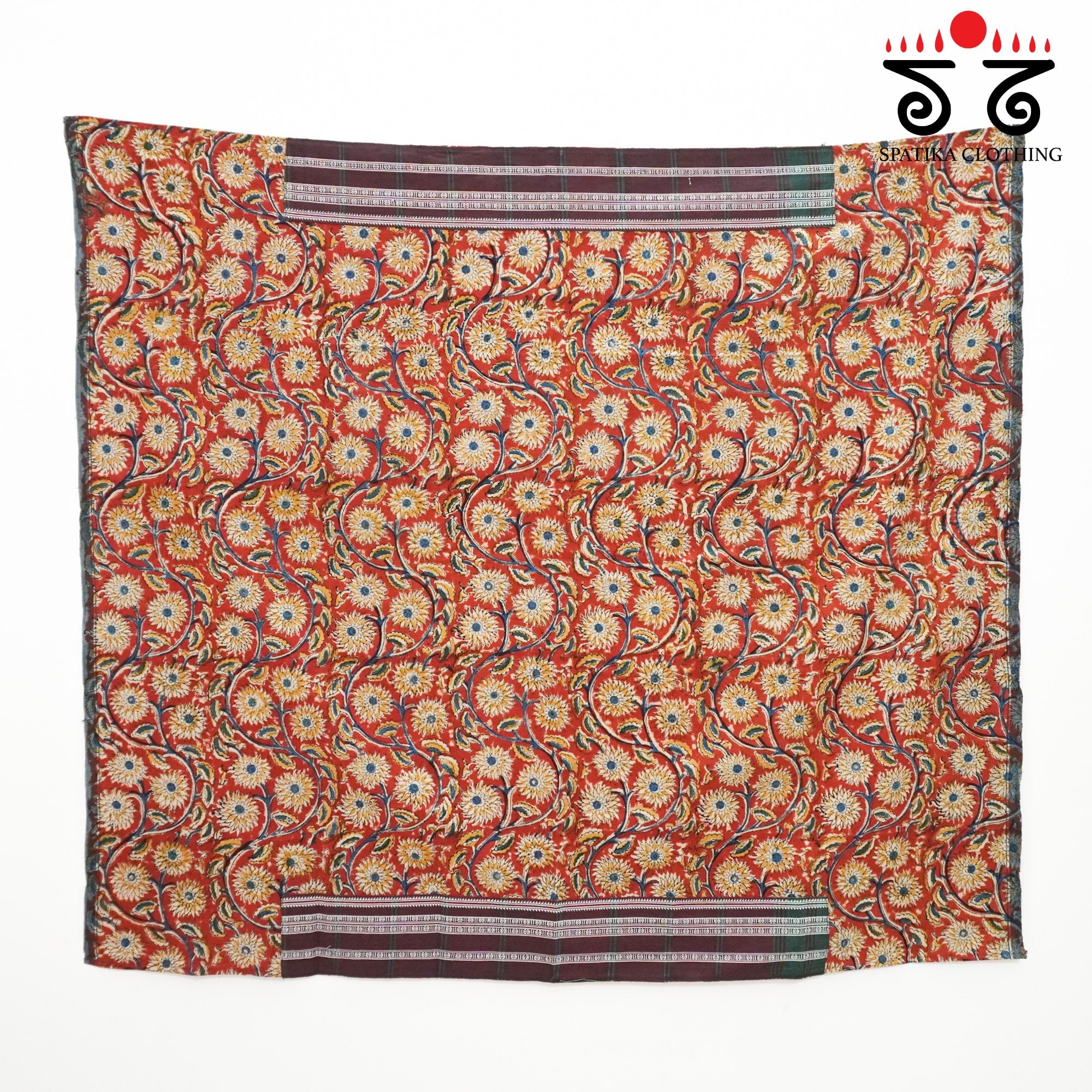 Green Ilkal Handwoven Cotton Saree - Pen Kalamkari Blouse