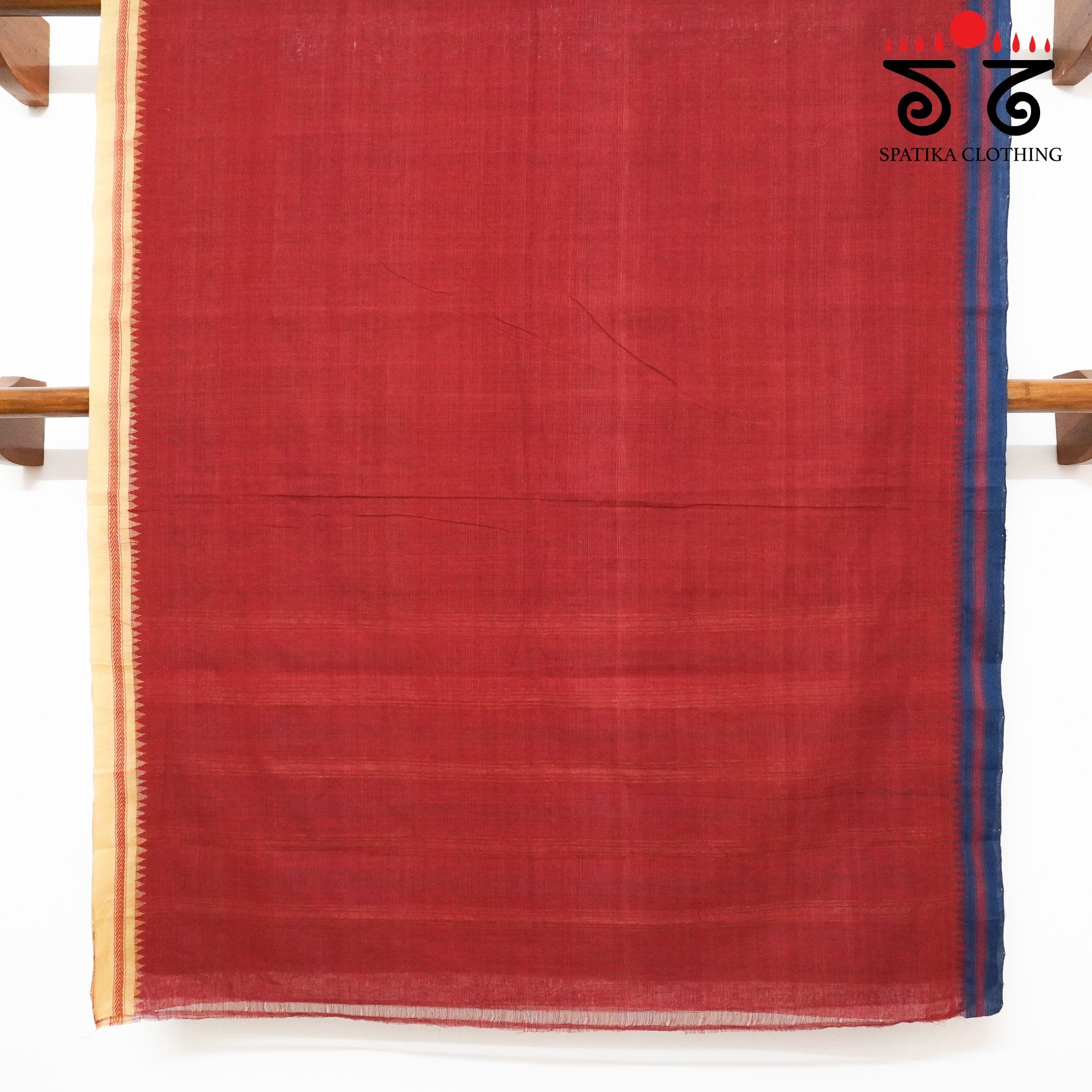 Red Ponduru Handspun Cotton Saree