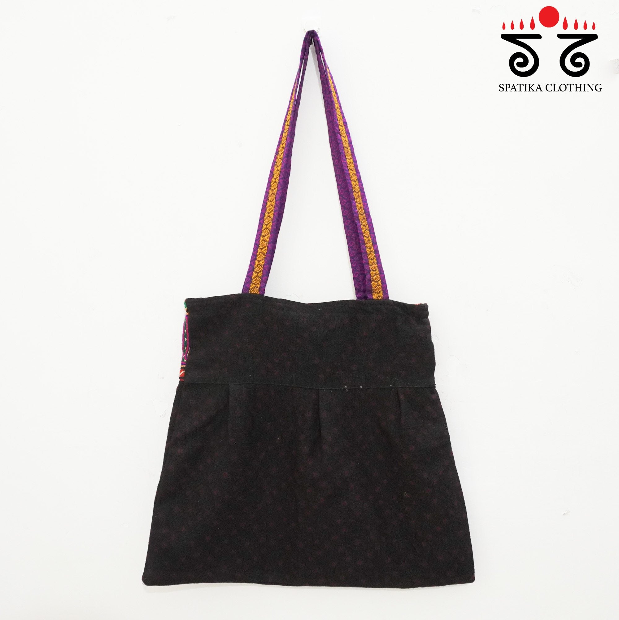 Black Lambani Hand Embroidered Hand Bag