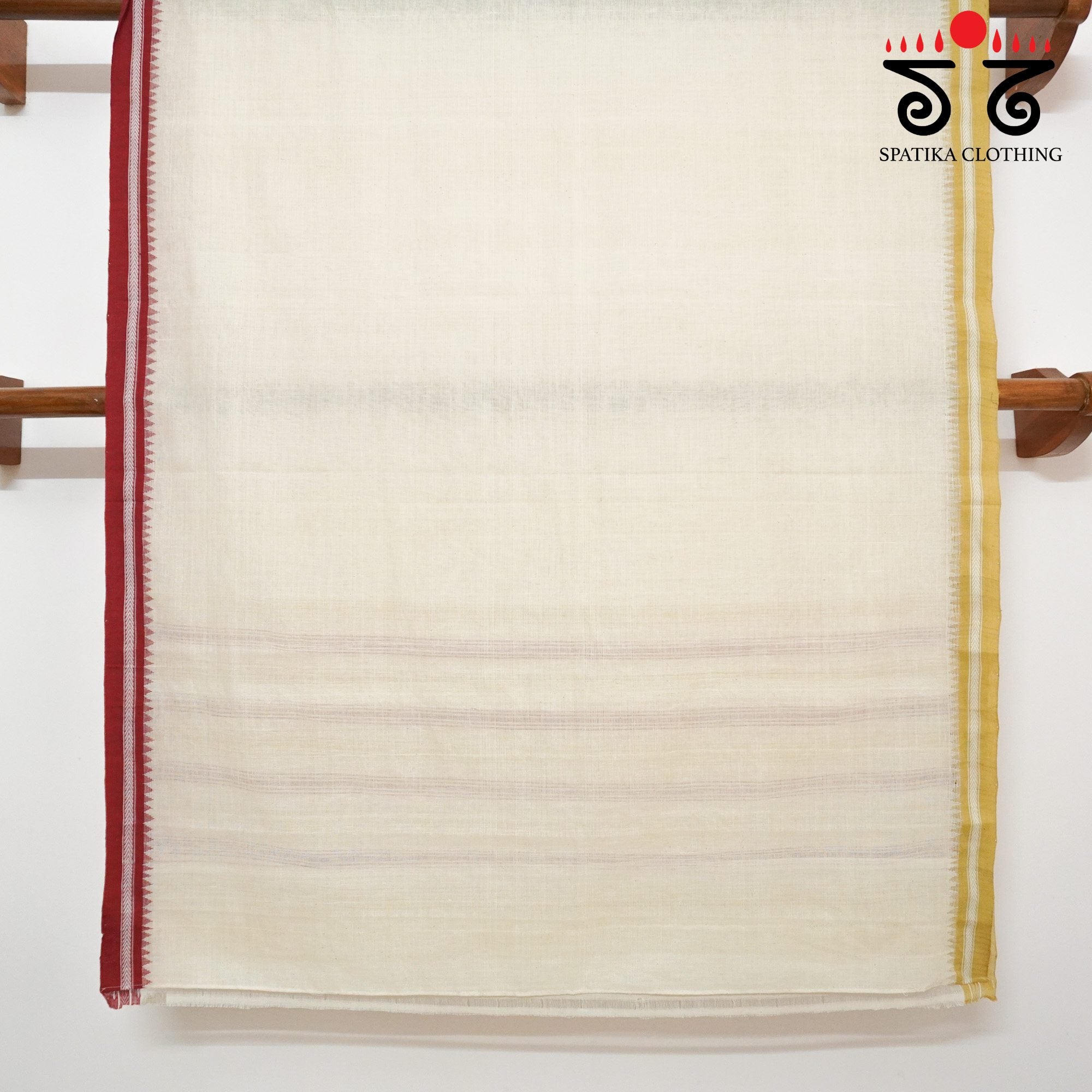 Off-White Ponduru Handspun Cotton Saree