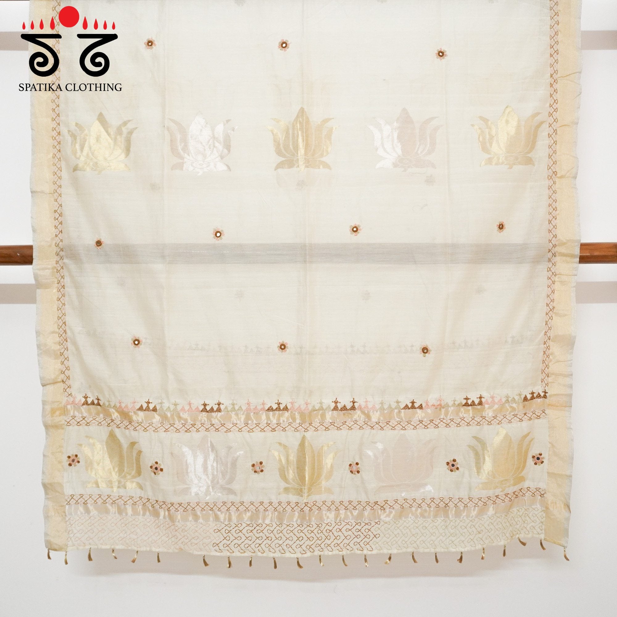 Lambani Chanderi - Hand Embroidered Dupatta
