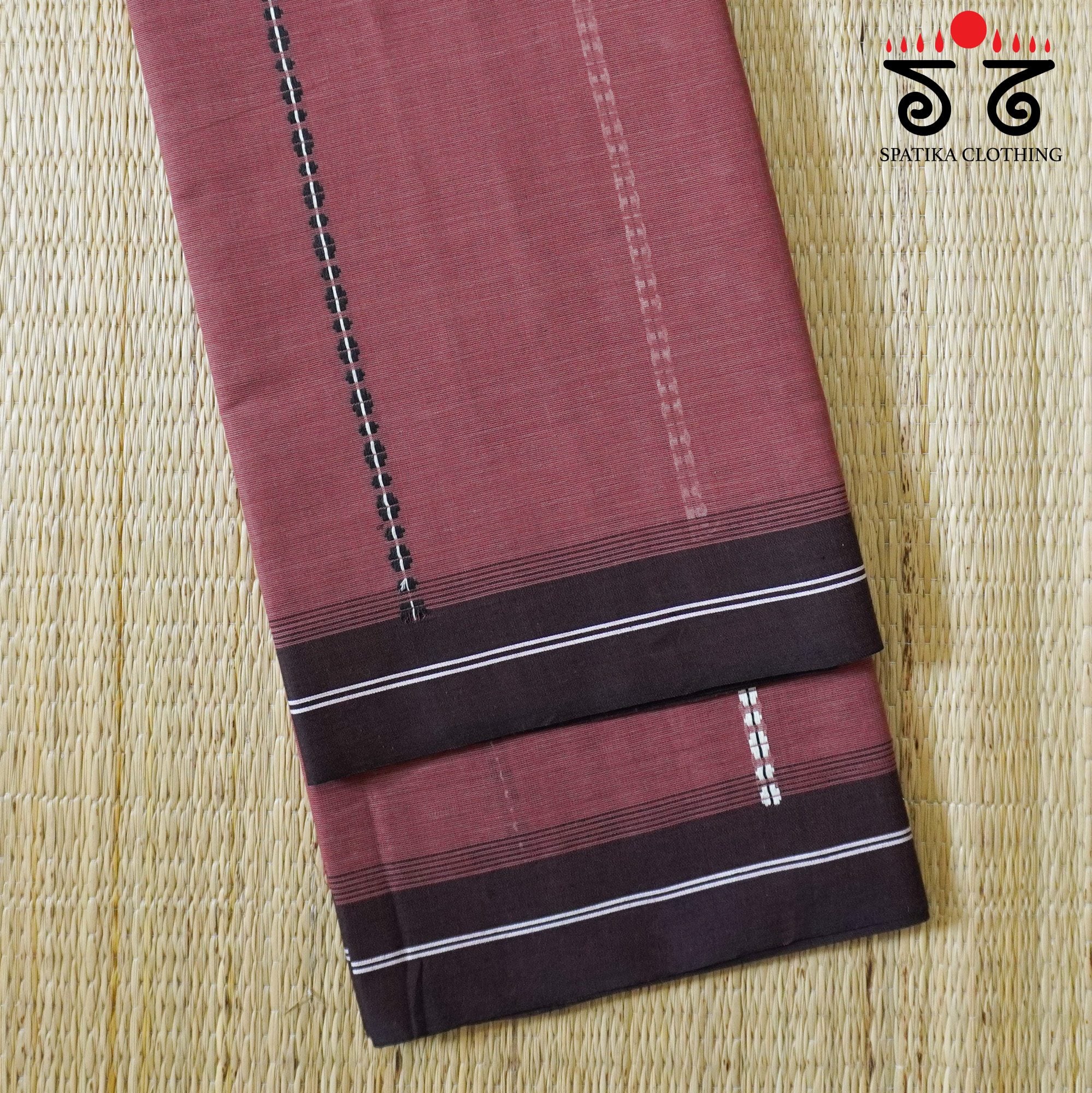 Begampur - Rust Brown Handwoven Cotton Saree New!