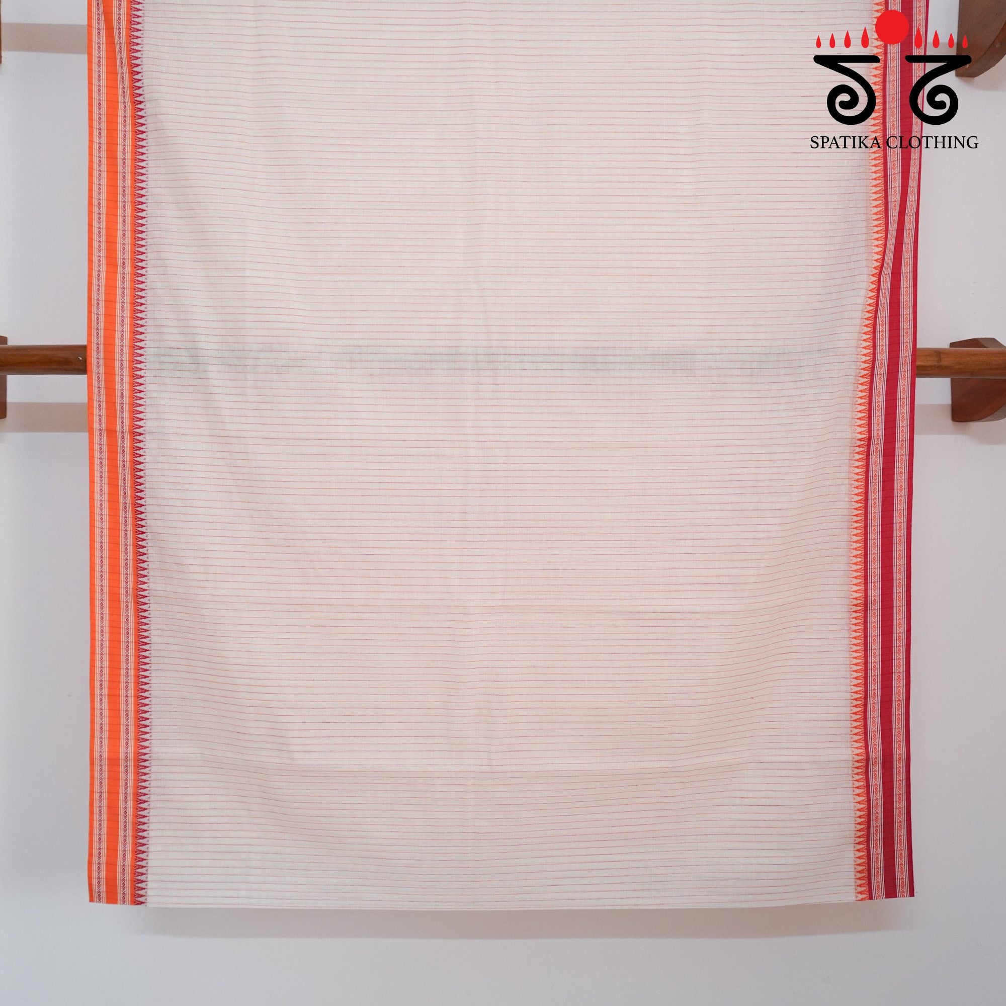 Begampur - Off White Handwoven Cotton Saree