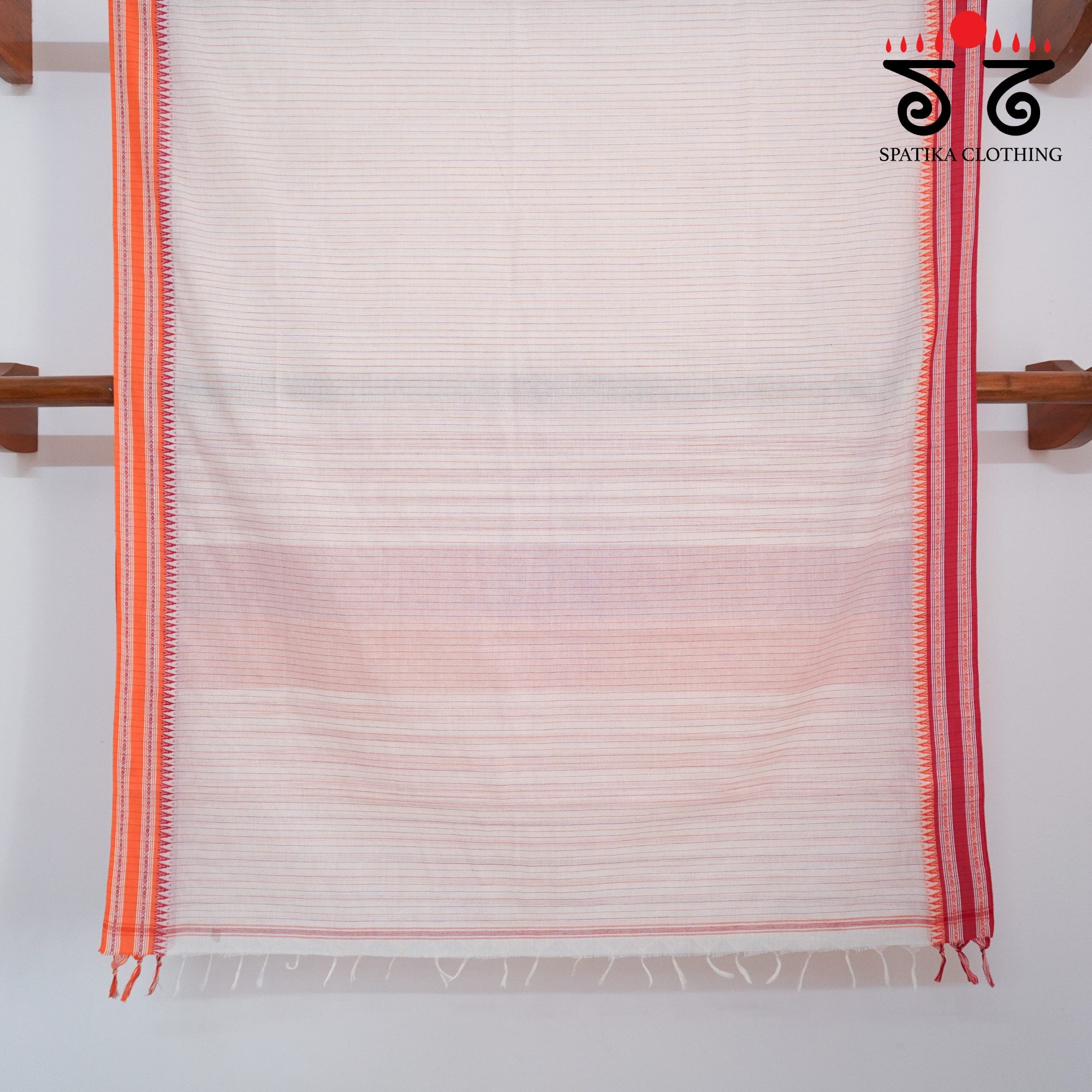Begampur - Off White Handwoven Cotton Saree