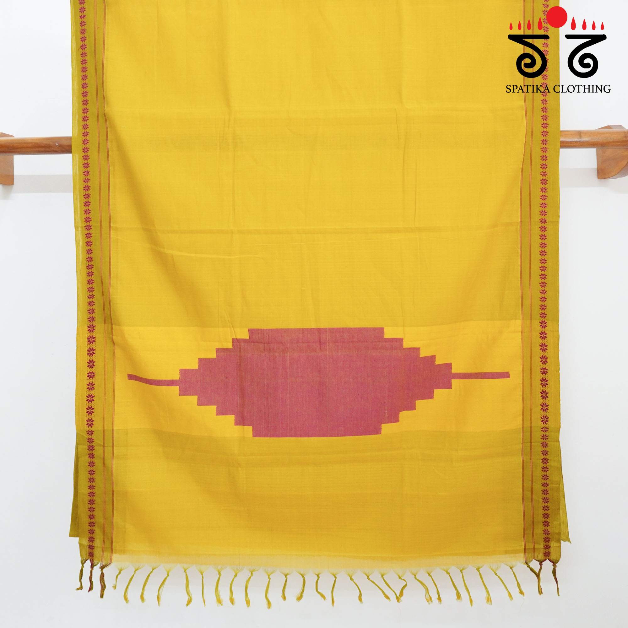 Yellow Andhra Handwoven Cotton Saree