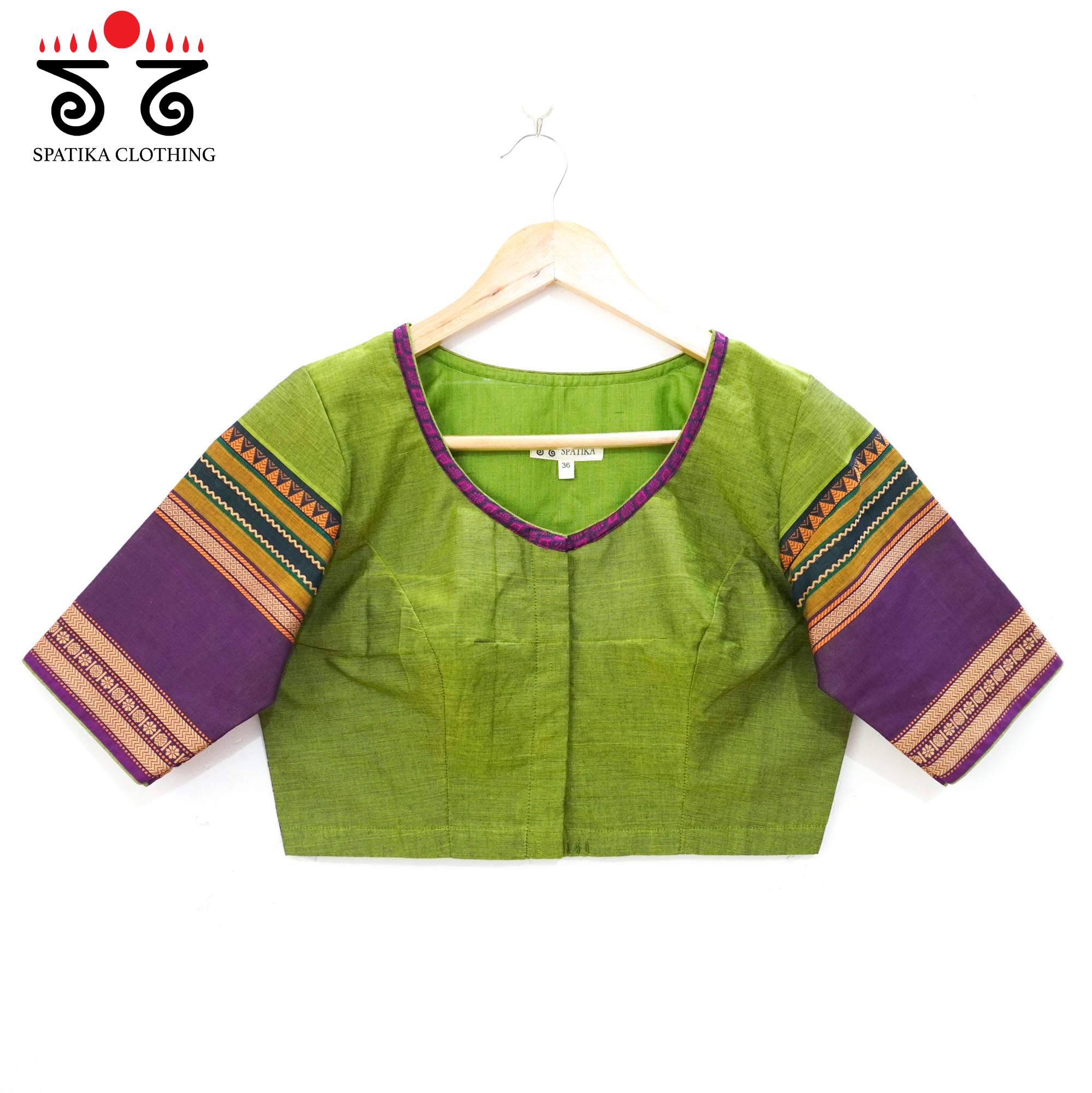 Green Chettinad - Pen Kalamkari Blouse