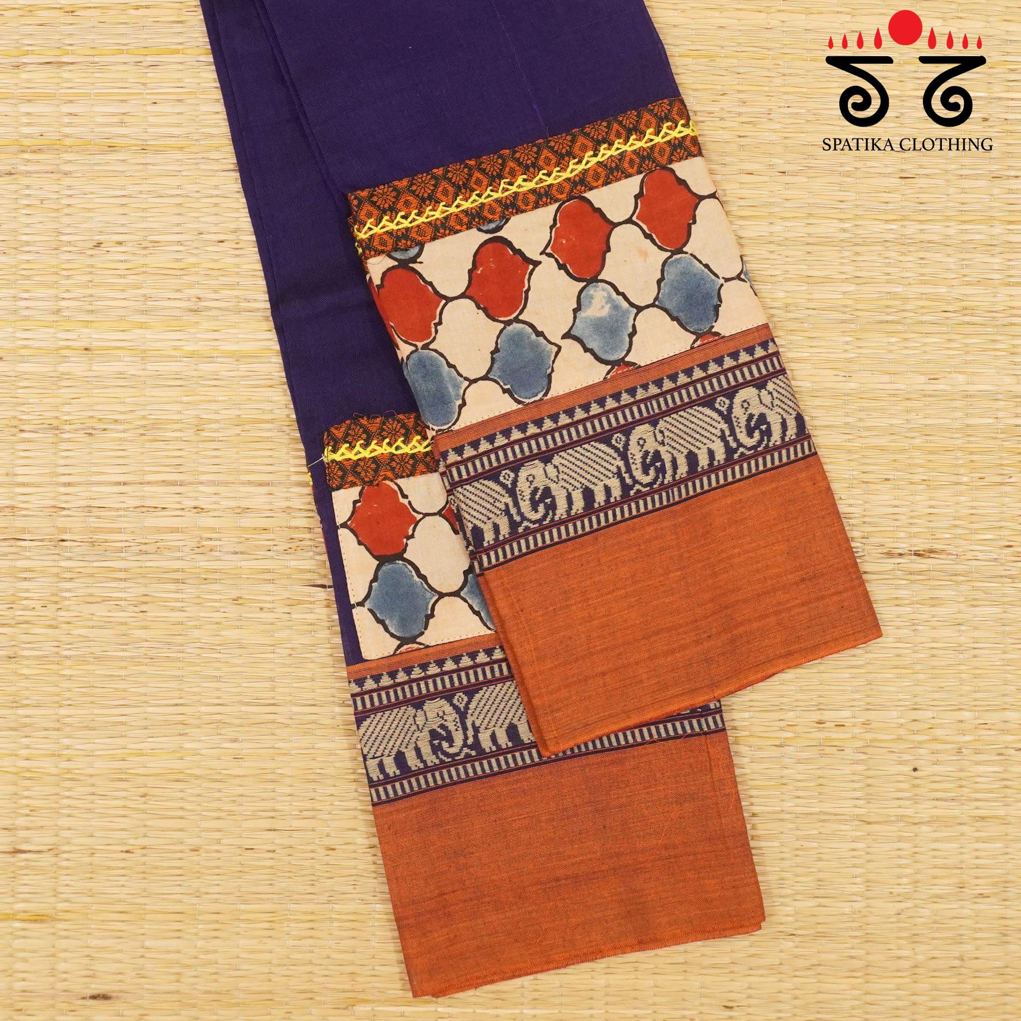 Violet Hand-embroidered Blouse Fabric