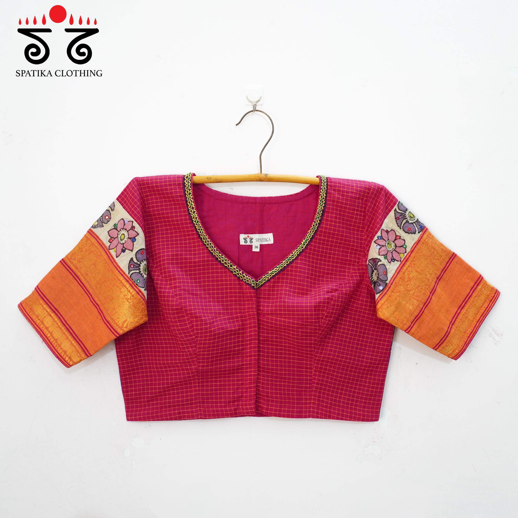 Pink Chettinad - Pen Kalamkari Blouse