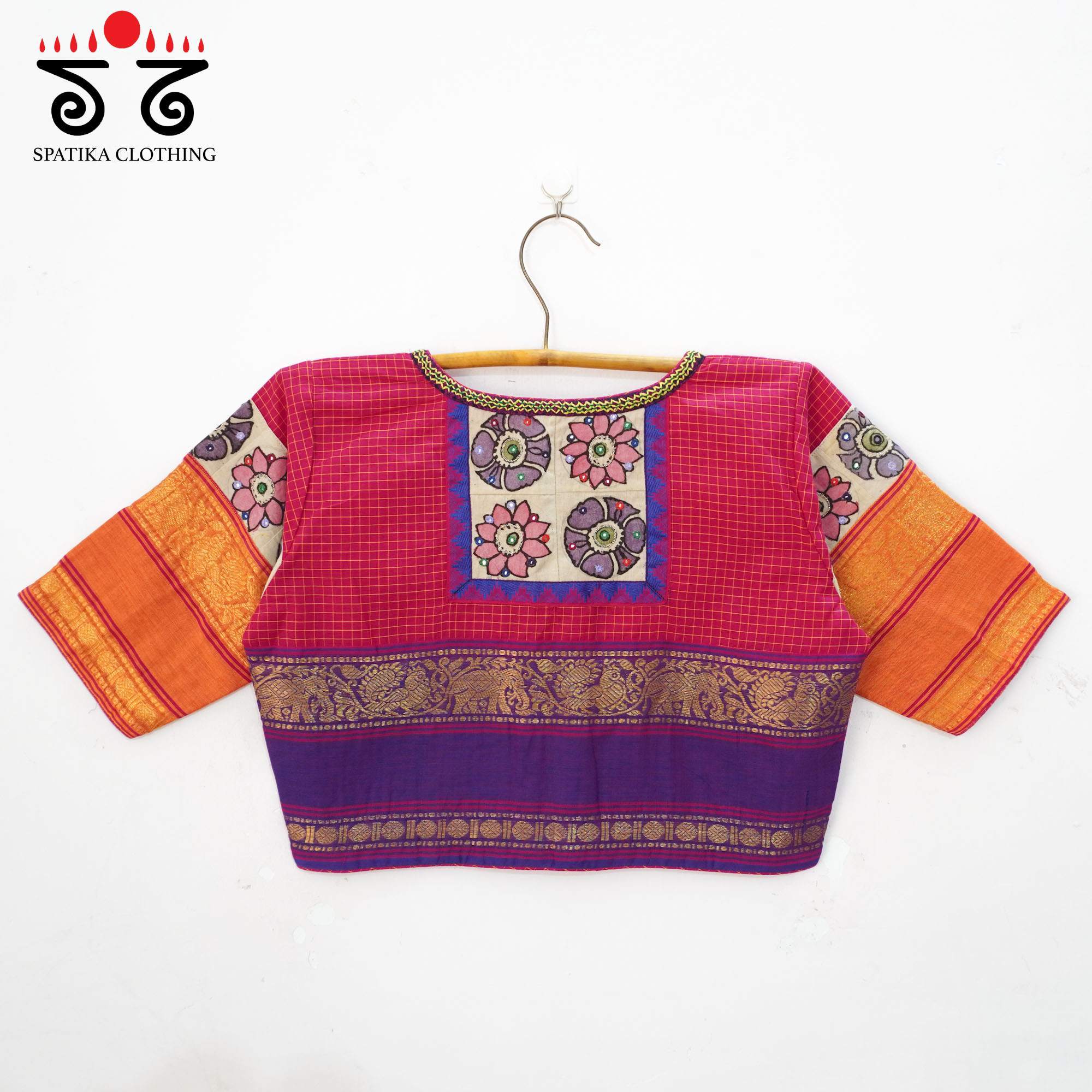 Pink Chettinad - Pen Kalamkari Blouse