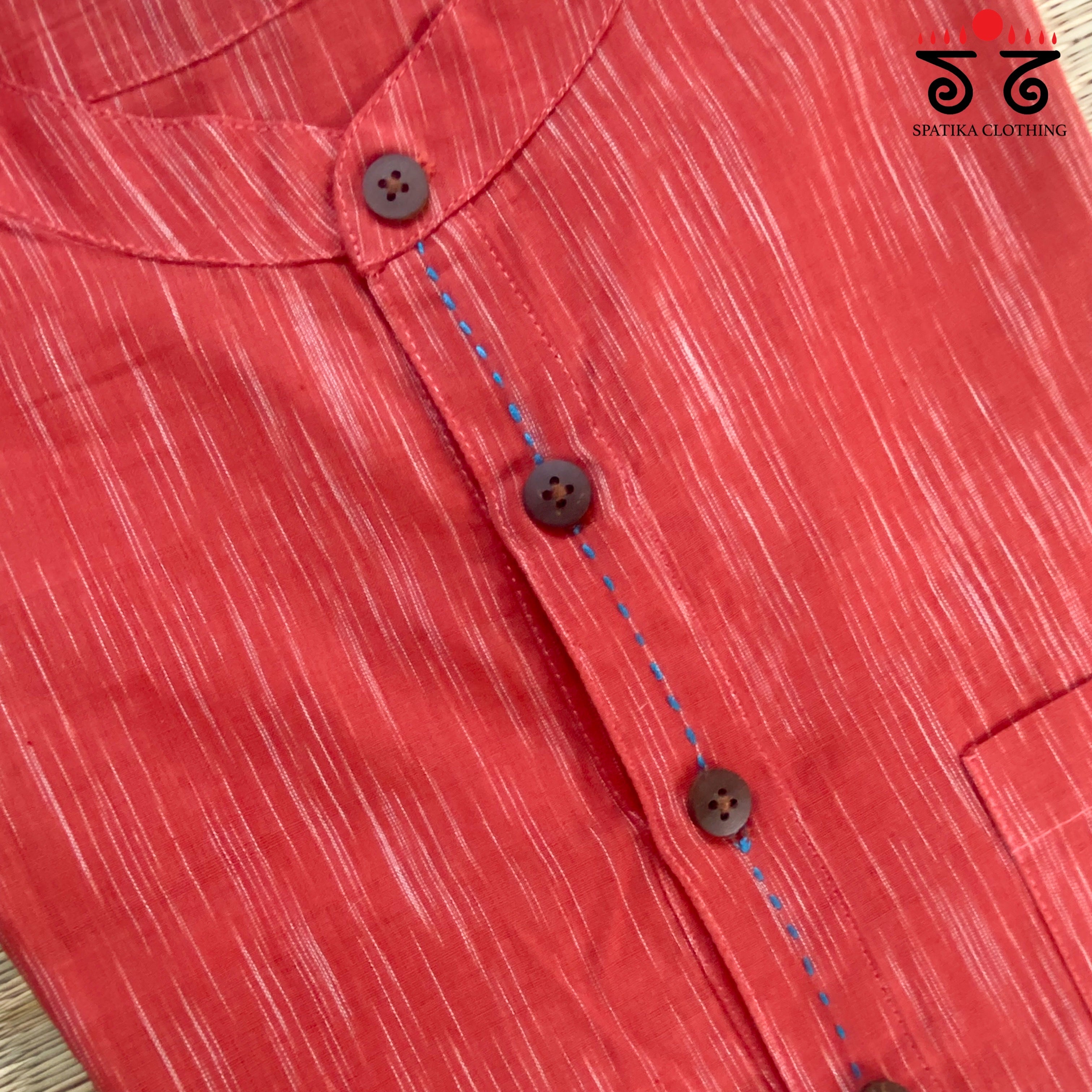 Men's Handwoven Cotton Long Kurta