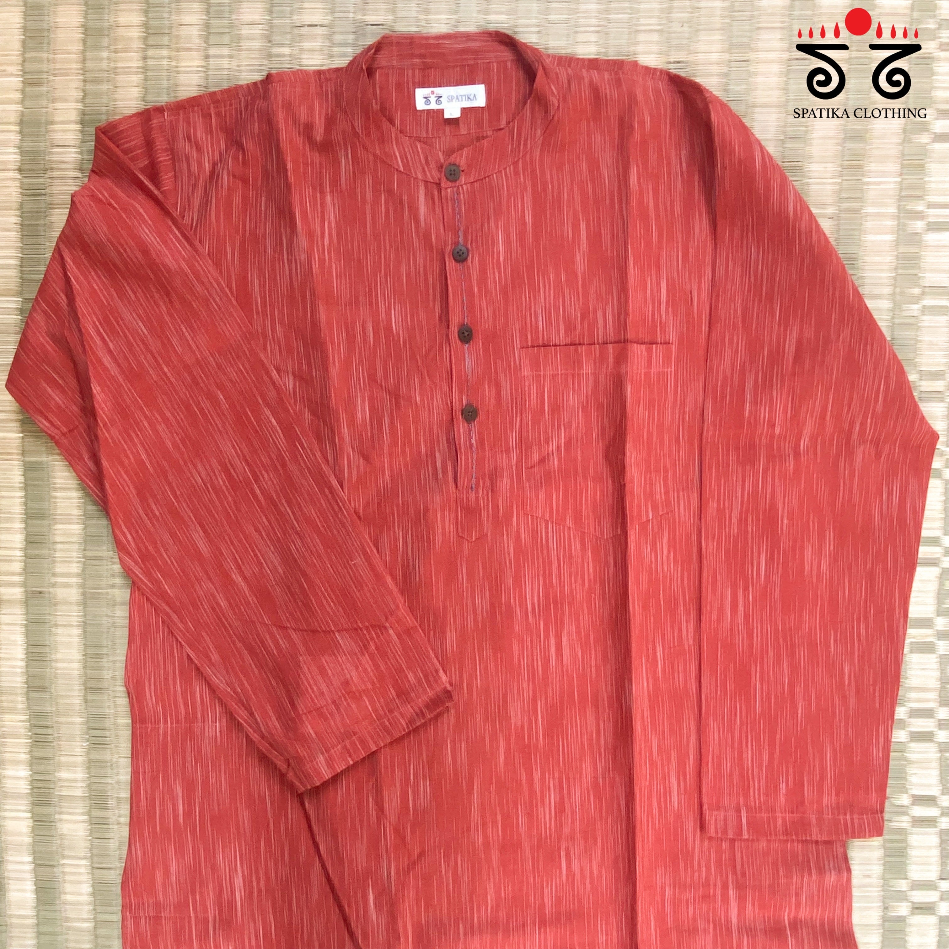 Men's Handwoven Cotton Long Kurta