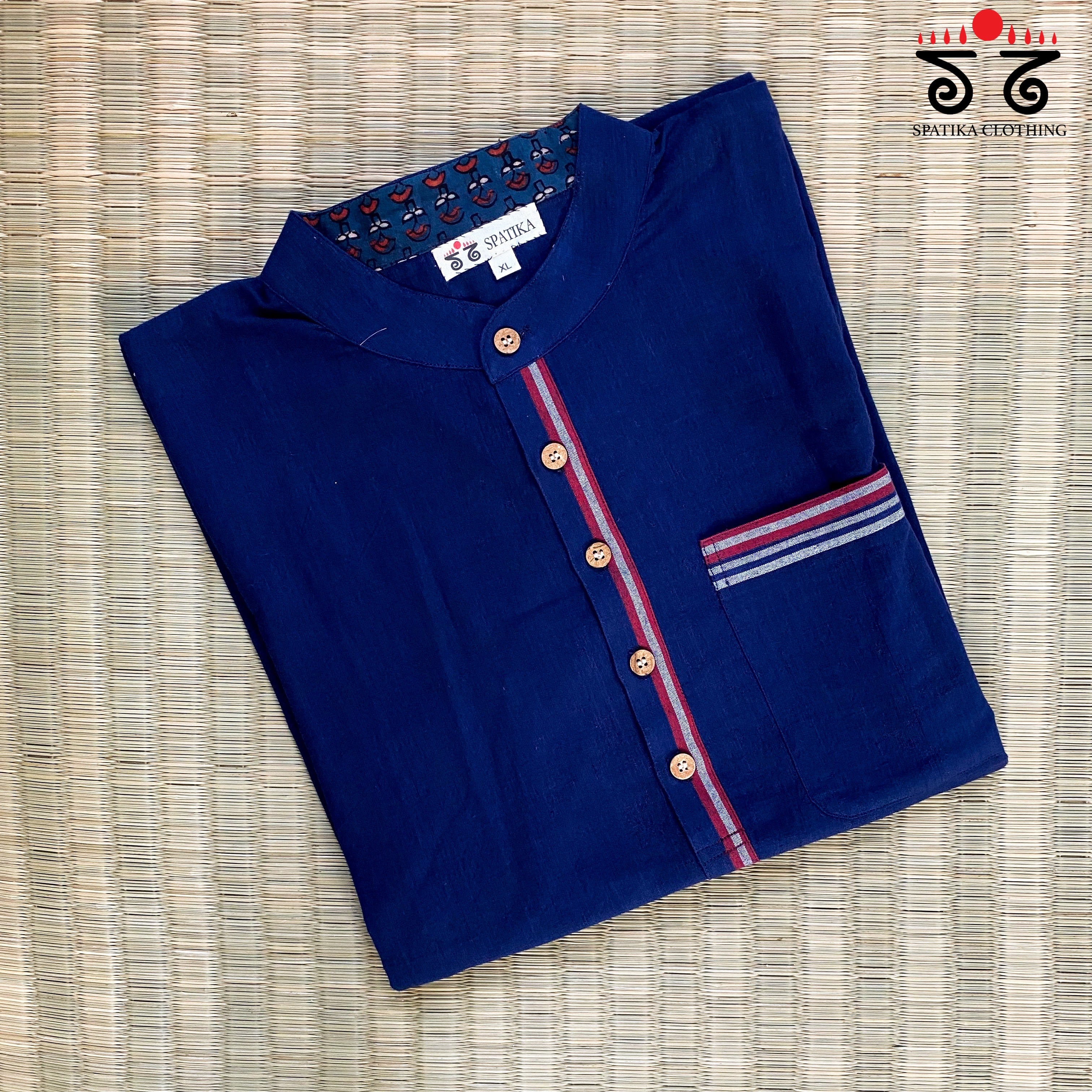 Men's Handwoven Cotton Long Kurta